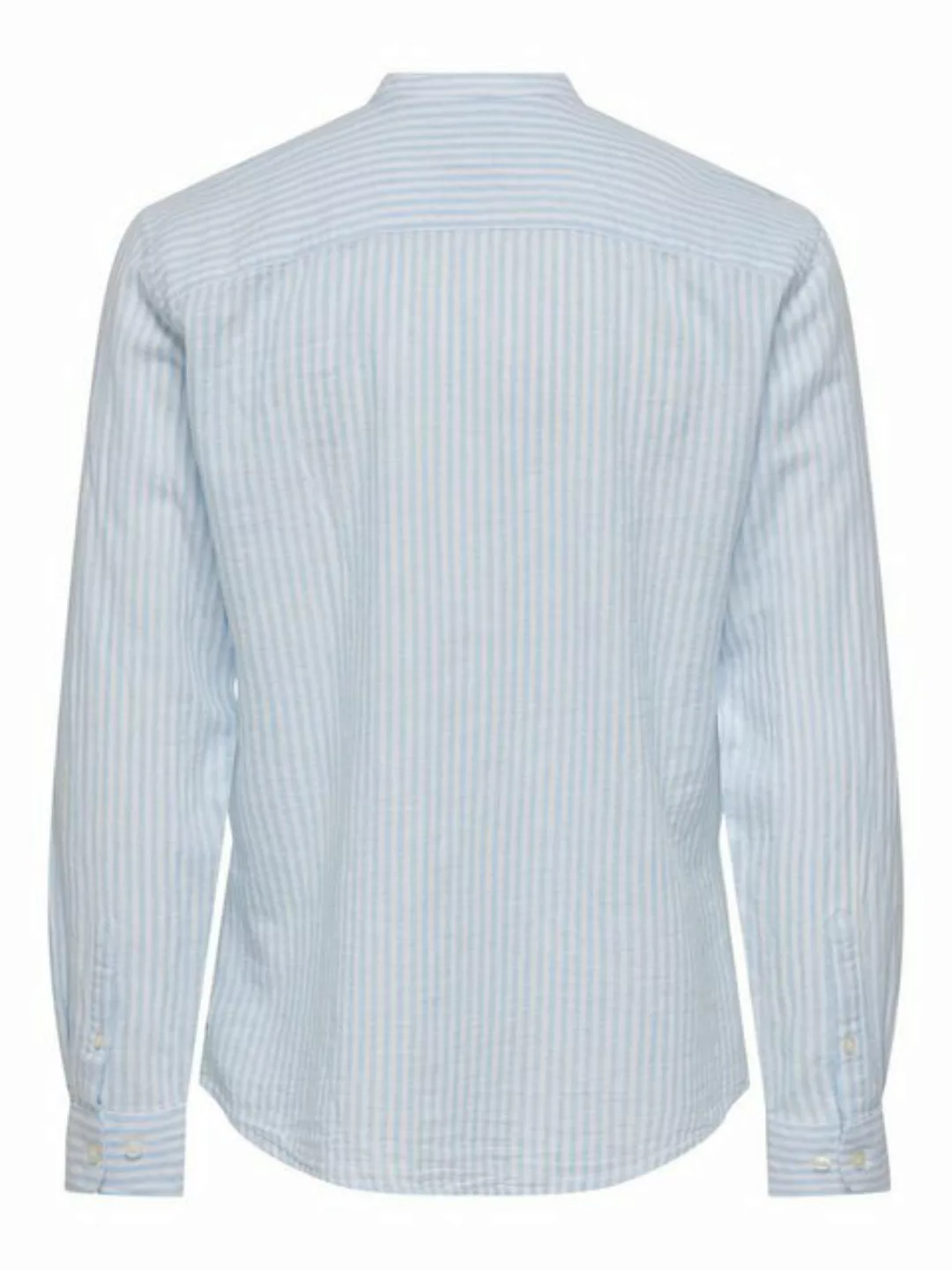 ONLY & SONS Langarmhemd ONSCAIDEN LS MAO STRIPE LINEN SHIRT NOOS günstig online kaufen