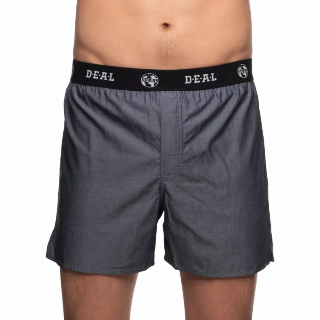 D.E.A.L International Boxershorts Denim Schwarz mit Logobund günstig online kaufen