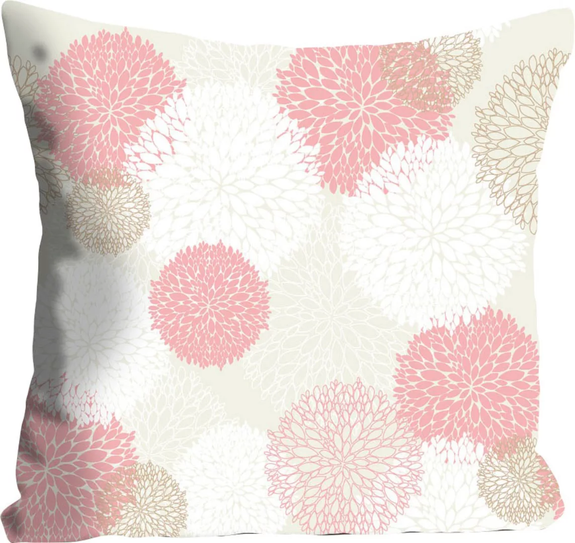 queence Dekokissen »Elizabeth«, mit rosa-weißen Blüten, Kissenhülle ohne Fü günstig online kaufen