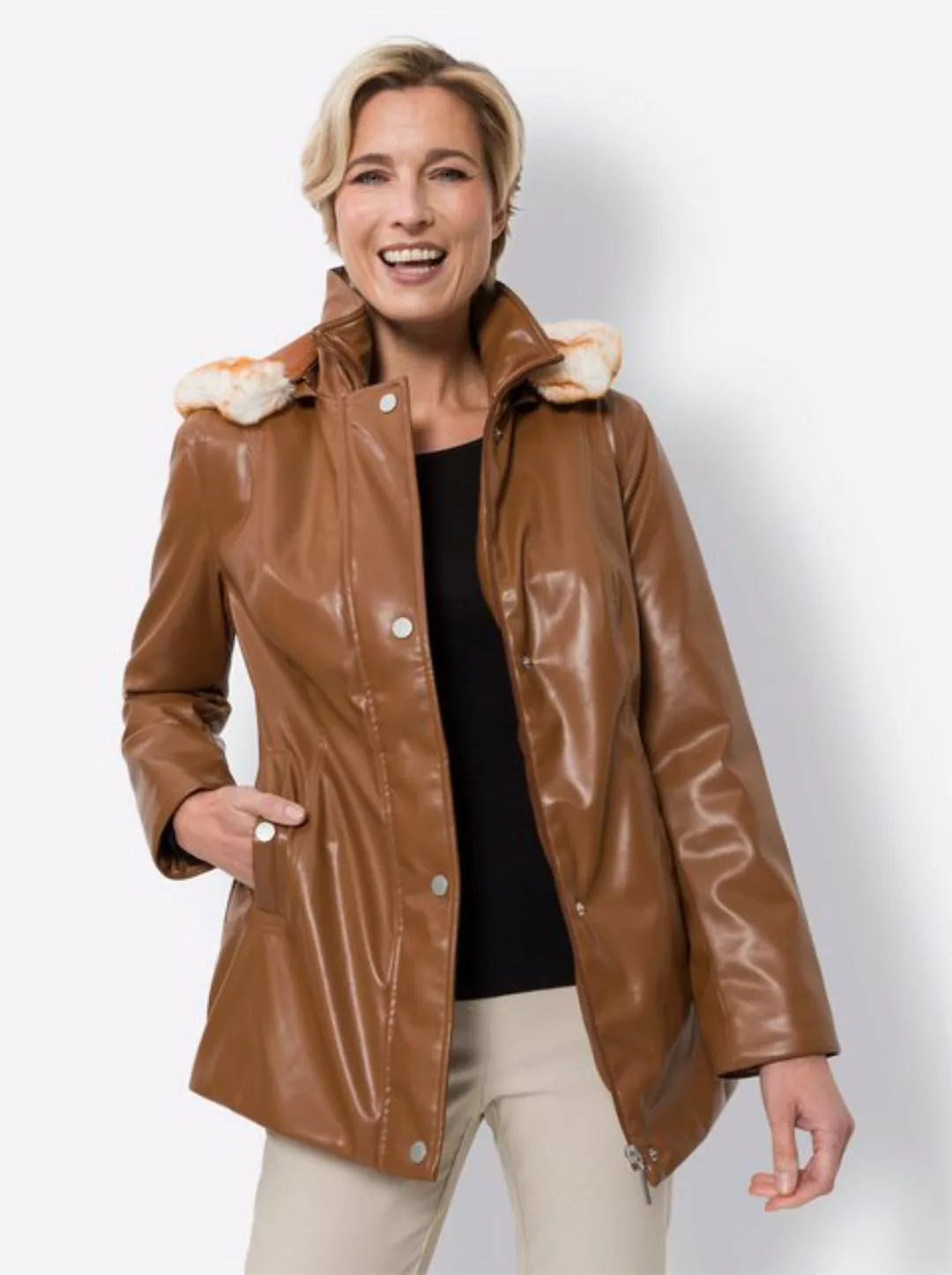 Sieh an! Allwetterjacke Lederimitatjacke günstig online kaufen