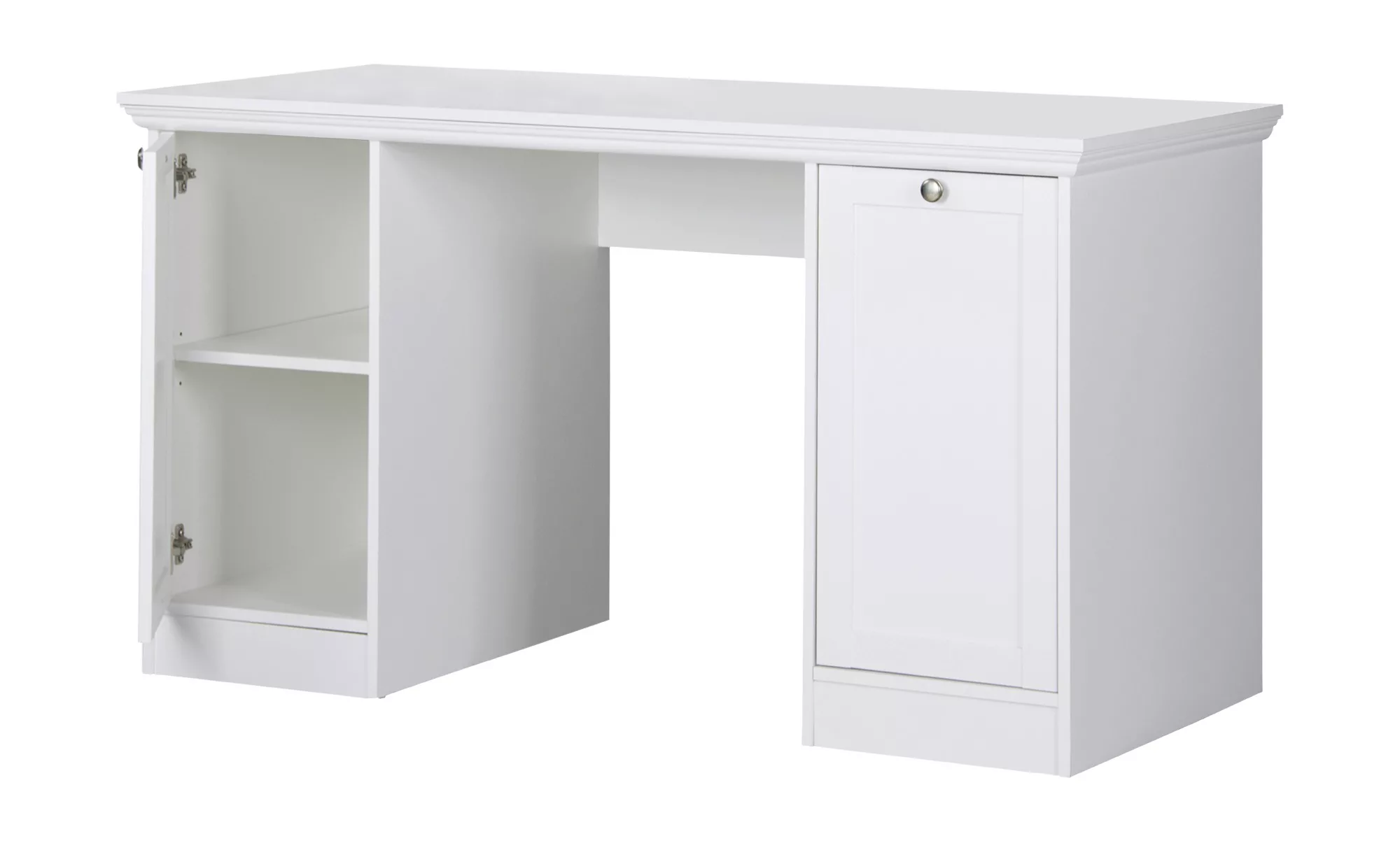 Schreibtisch  Forno - weiß - 136 cm - 75 cm - 63 cm - Sconto günstig online kaufen