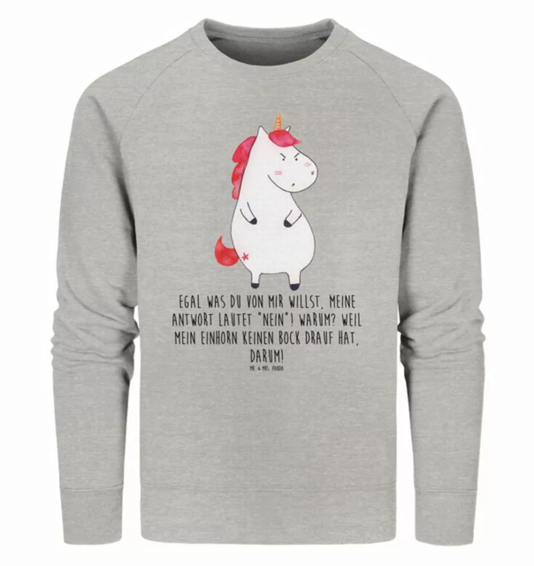 Mr. & Mrs. Panda Longpullover Größe XL Einhorn Wut - Heather Grey - Geschen günstig online kaufen