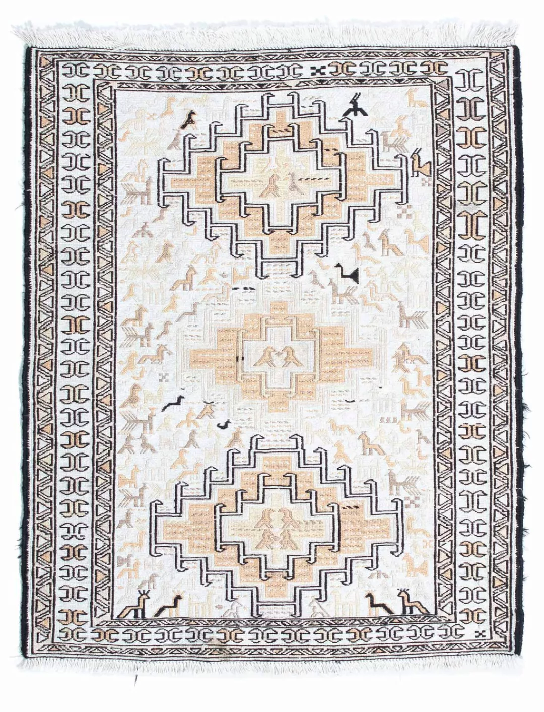 morgenland Wollteppich »Kelim - Oriental - 95 x 71 cm - beige«, rechteckig, günstig online kaufen