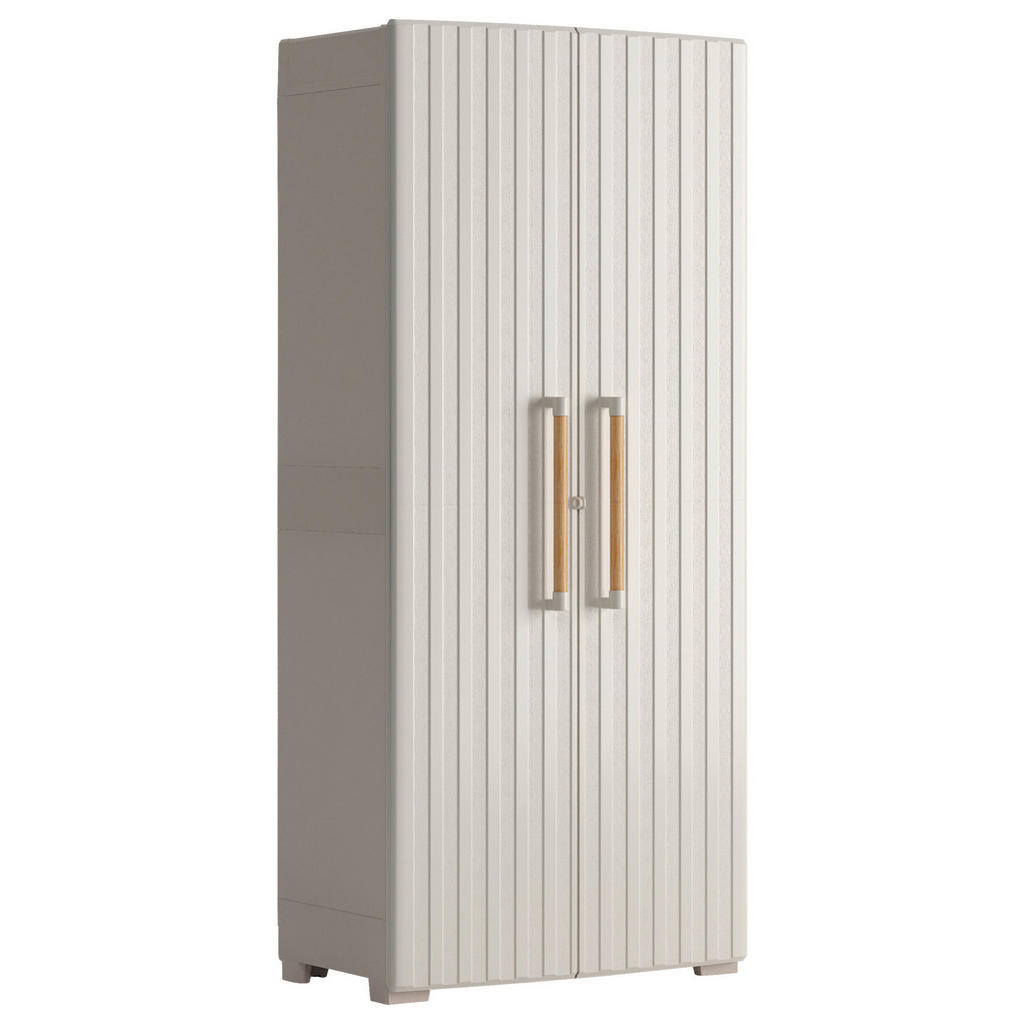 Keter Fächerschrank Mehrzweckschrank Groove Beige und Sandfarben (1-St) günstig online kaufen