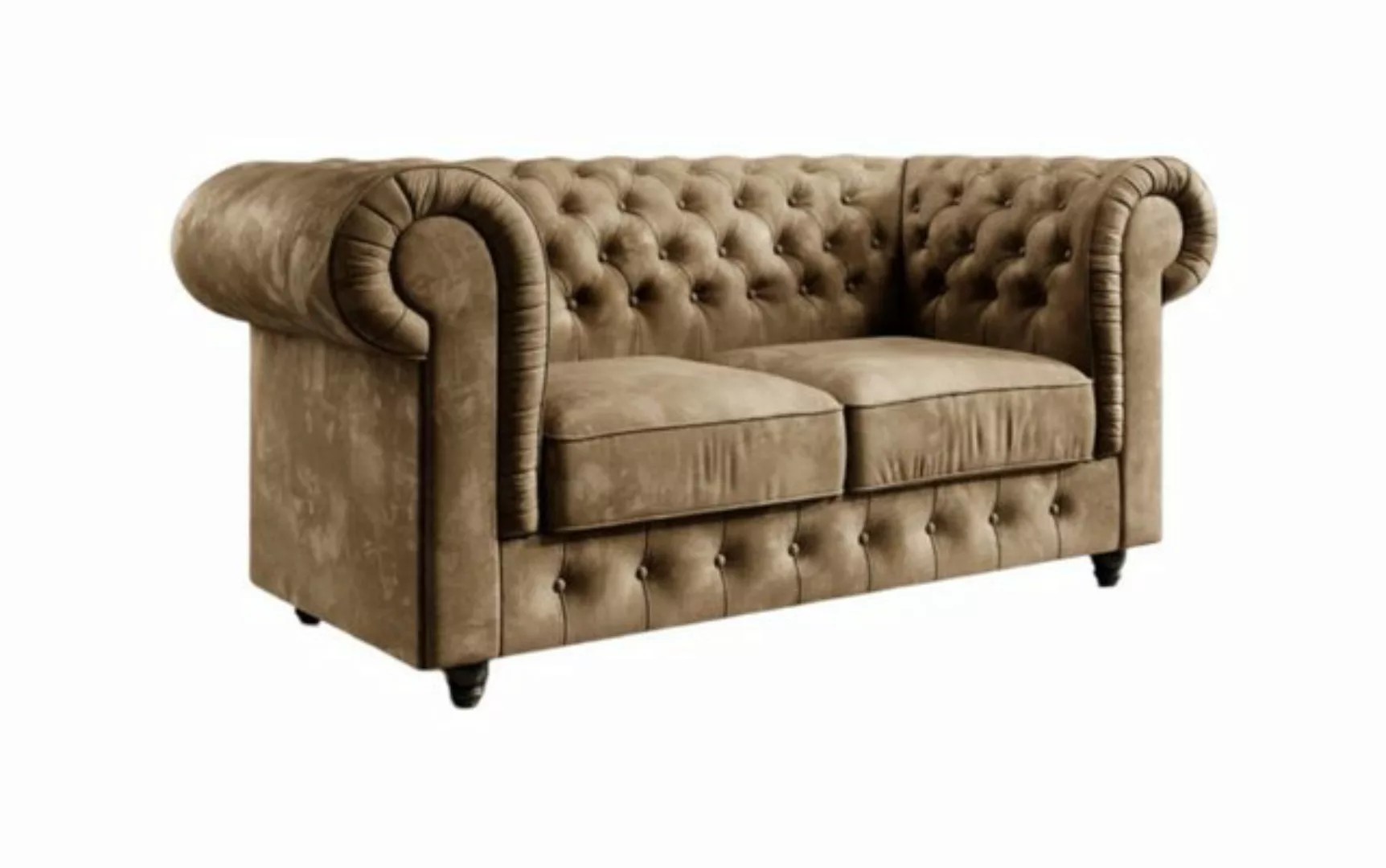 Luxusbetten24 Sofa Chesterfield Sofa Roya, mit Samtbezug günstig online kaufen