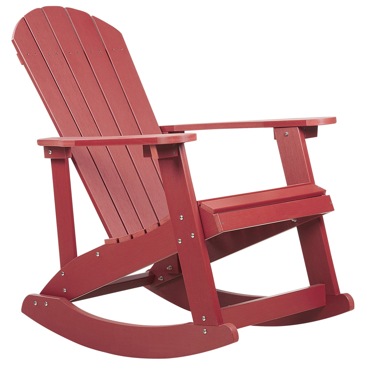 Beliani Schaukelstuhl Rot 94x76x100 günstig online kaufen