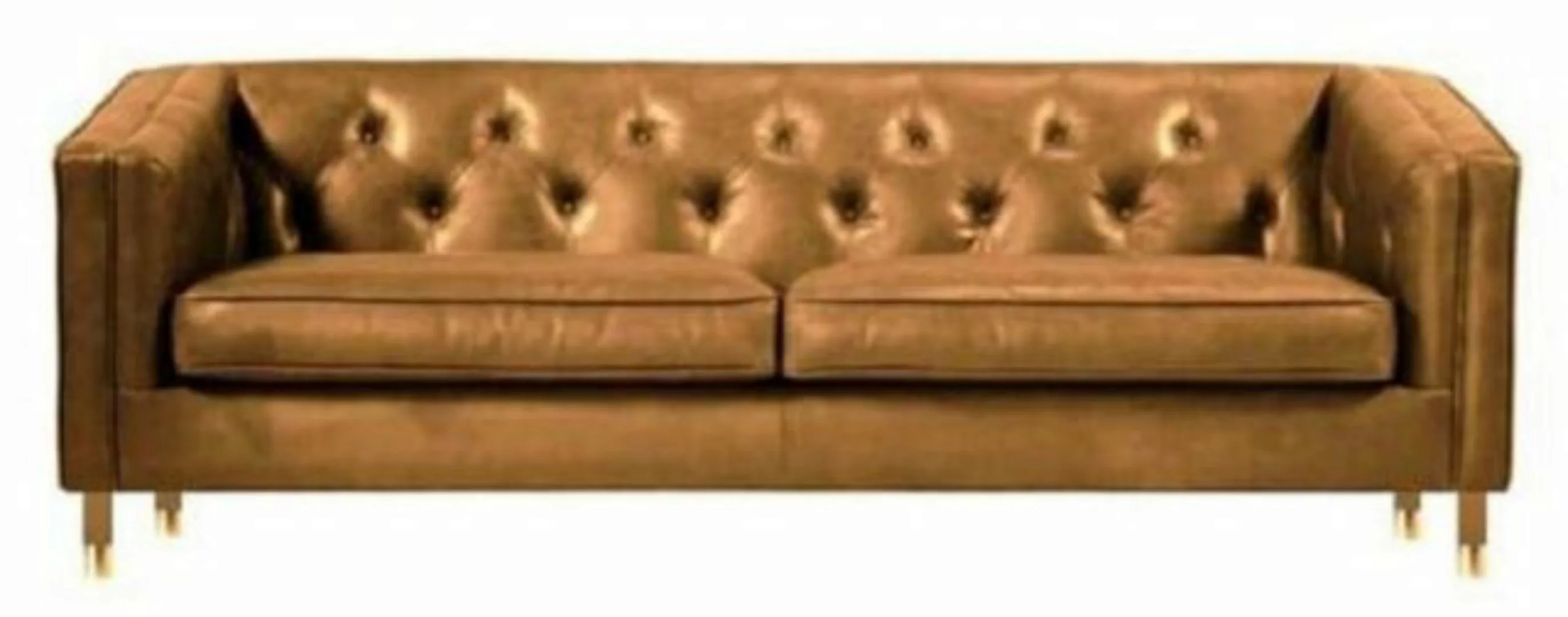 JVmoebel Sofa Schwarz Chesterfield Dreisitzer Modern Design Leder Sofa, Mad günstig online kaufen