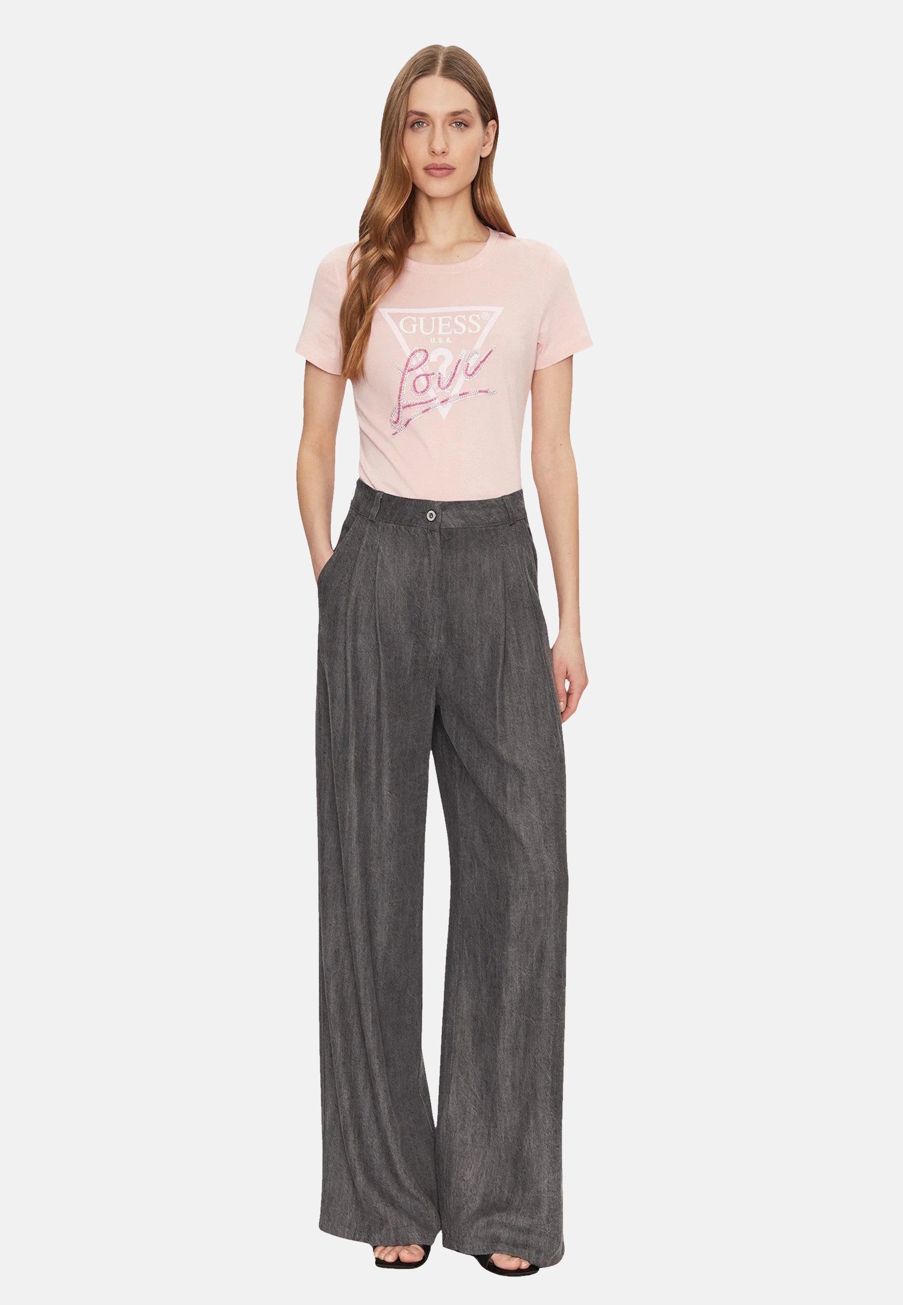 Guess T-Shirt T-Shirt LOVE TRIANGLE Kurzarmshirt günstig online kaufen