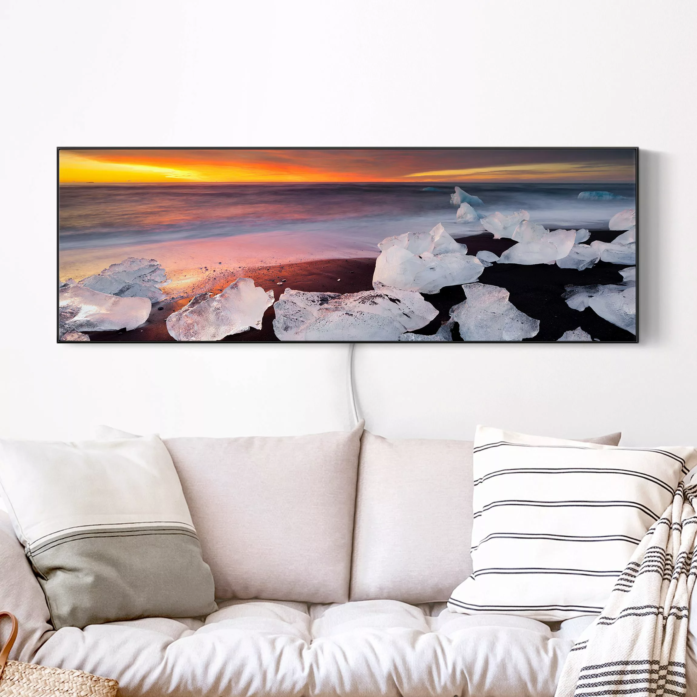 LED-Wechselbild Eisbrocken Jökulsárlon Island günstig online kaufen