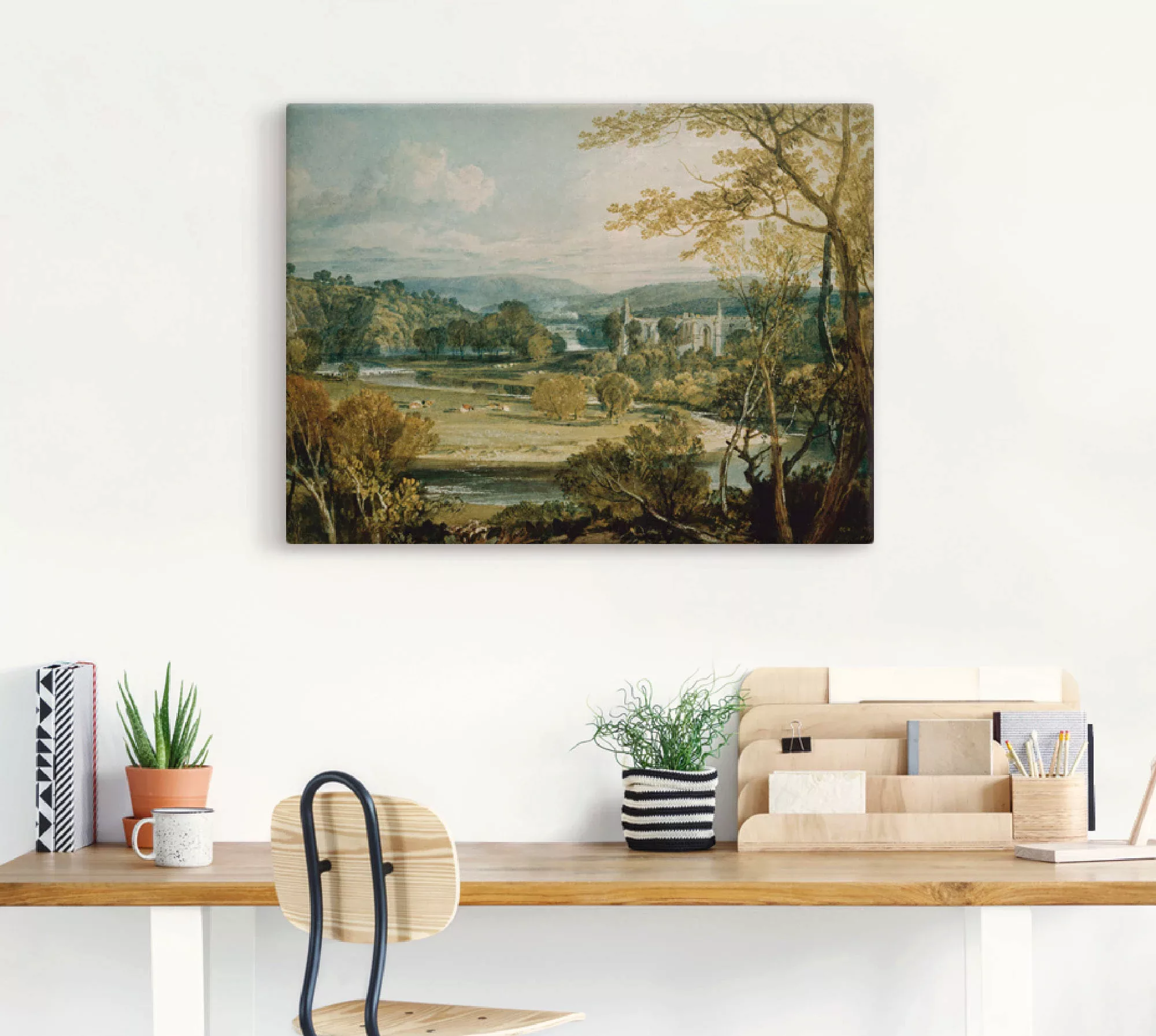 Artland Wandbild »Blick zur Bolton Abbey, Yorkshire. 1809«, Wiesen & Bäume, günstig online kaufen
