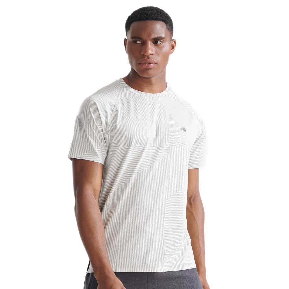 Superdry Train Premium Kurzarm T-shirt L Black / White Spliced Stripe günstig online kaufen