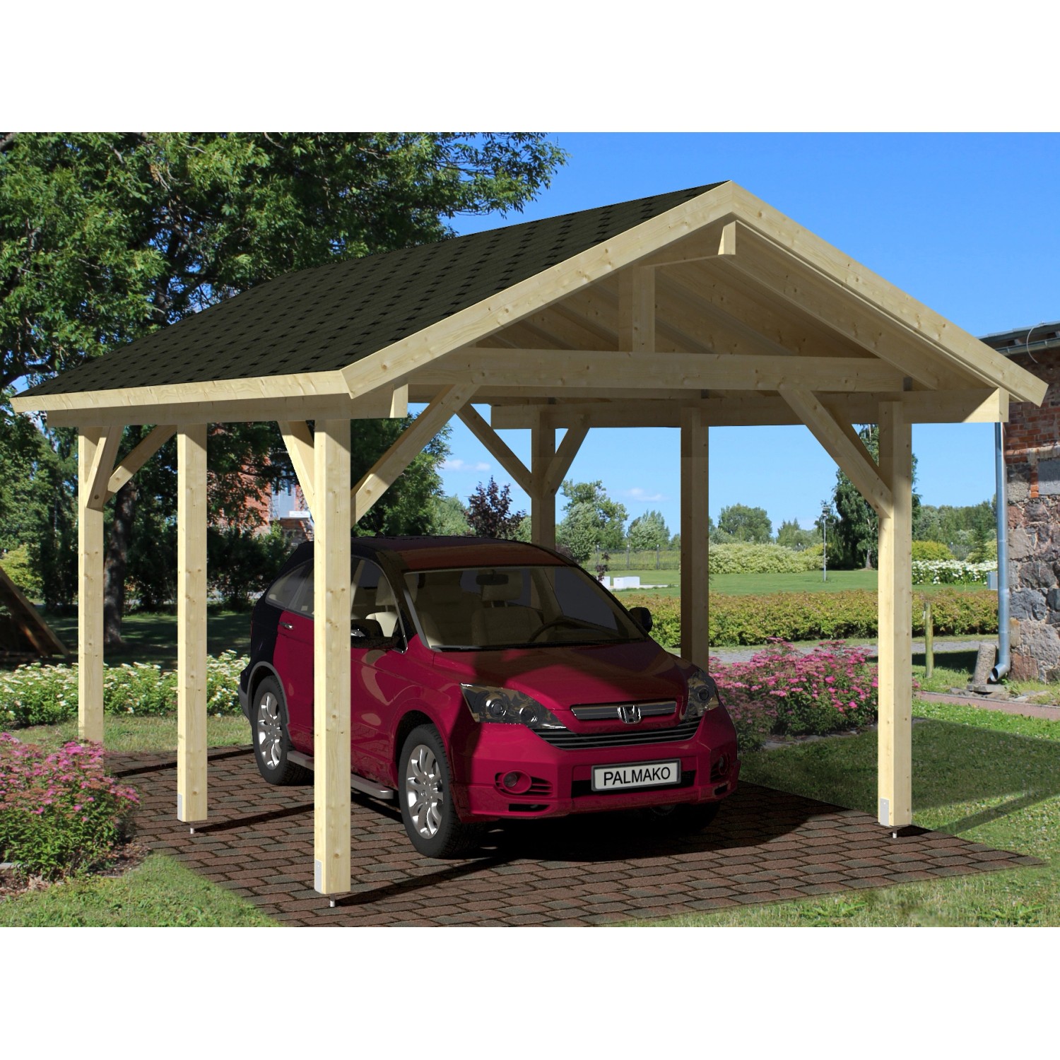 Palmako Carport Robert Natur 315 cm x 372 cm günstig online kaufen