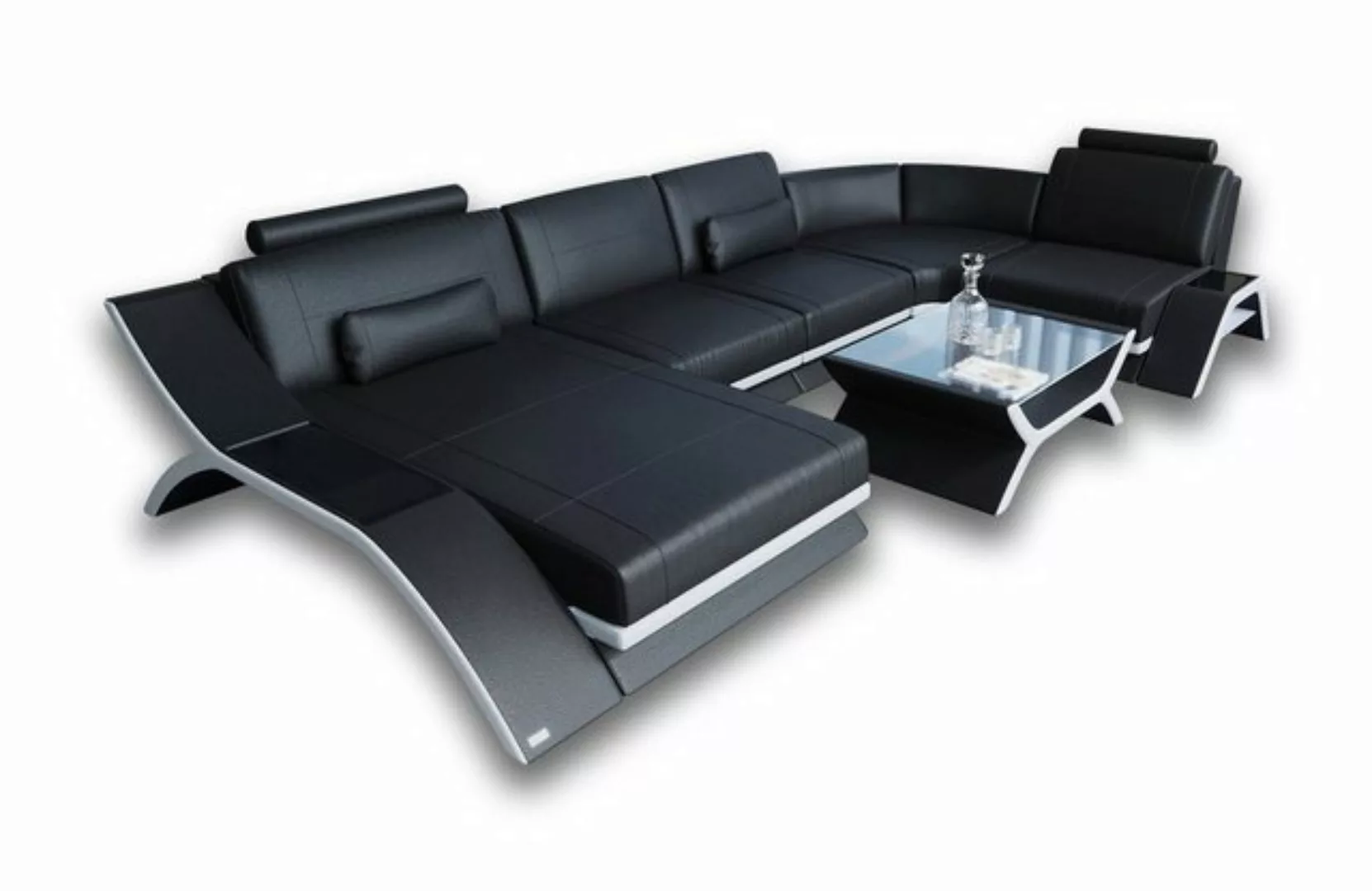 Sofa Dreams Wohnlandschaft Stoffsofa Couch Sofa Calabria U Form Polstersofa günstig online kaufen