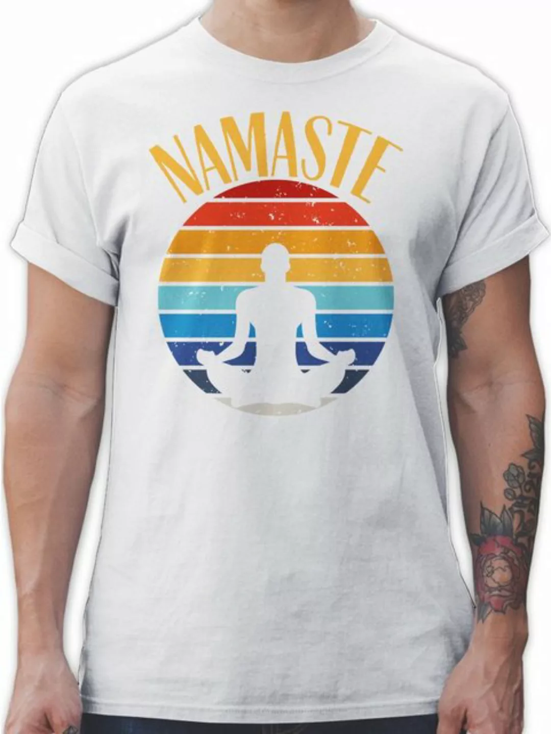 Shirtracer T-Shirt Namaste bunt Yoga und Wellness Geschenk günstig online kaufen
