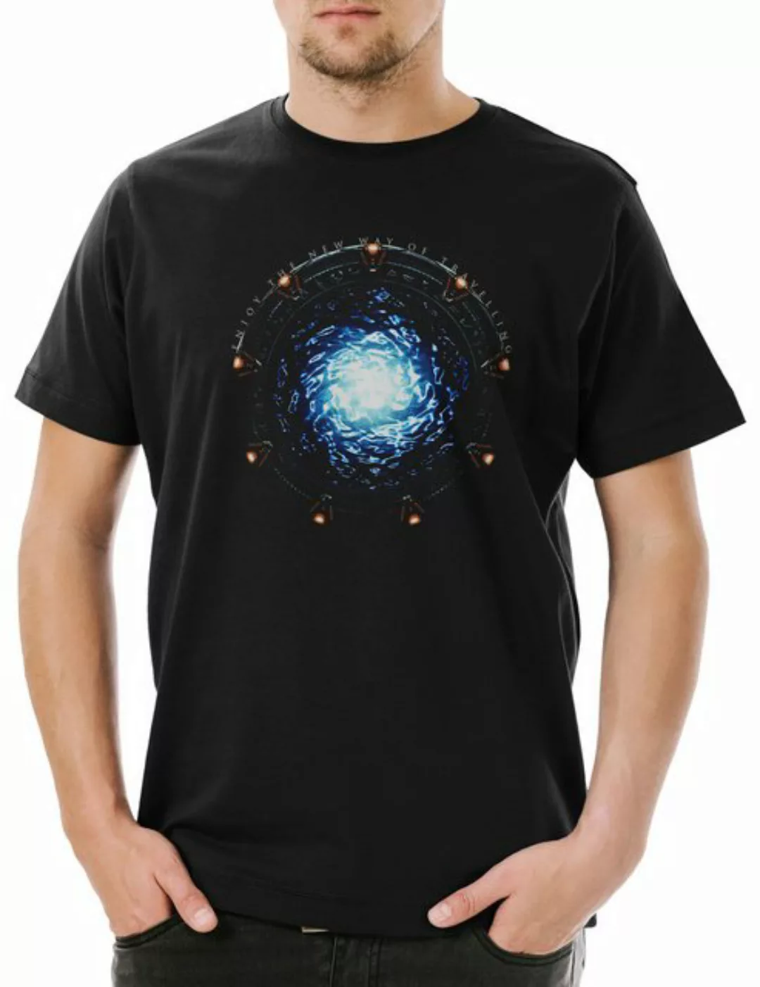 Urban Backwoods Print-Shirt Star Portal Herren T-Shirt Movie SG 1 Atlantis günstig online kaufen