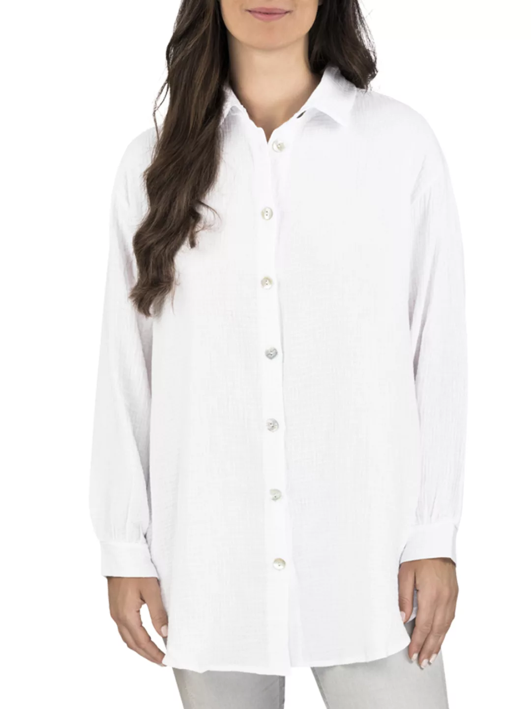 DENIMFY Musseline Bluse Damen Oversized DFMathilda günstig online kaufen