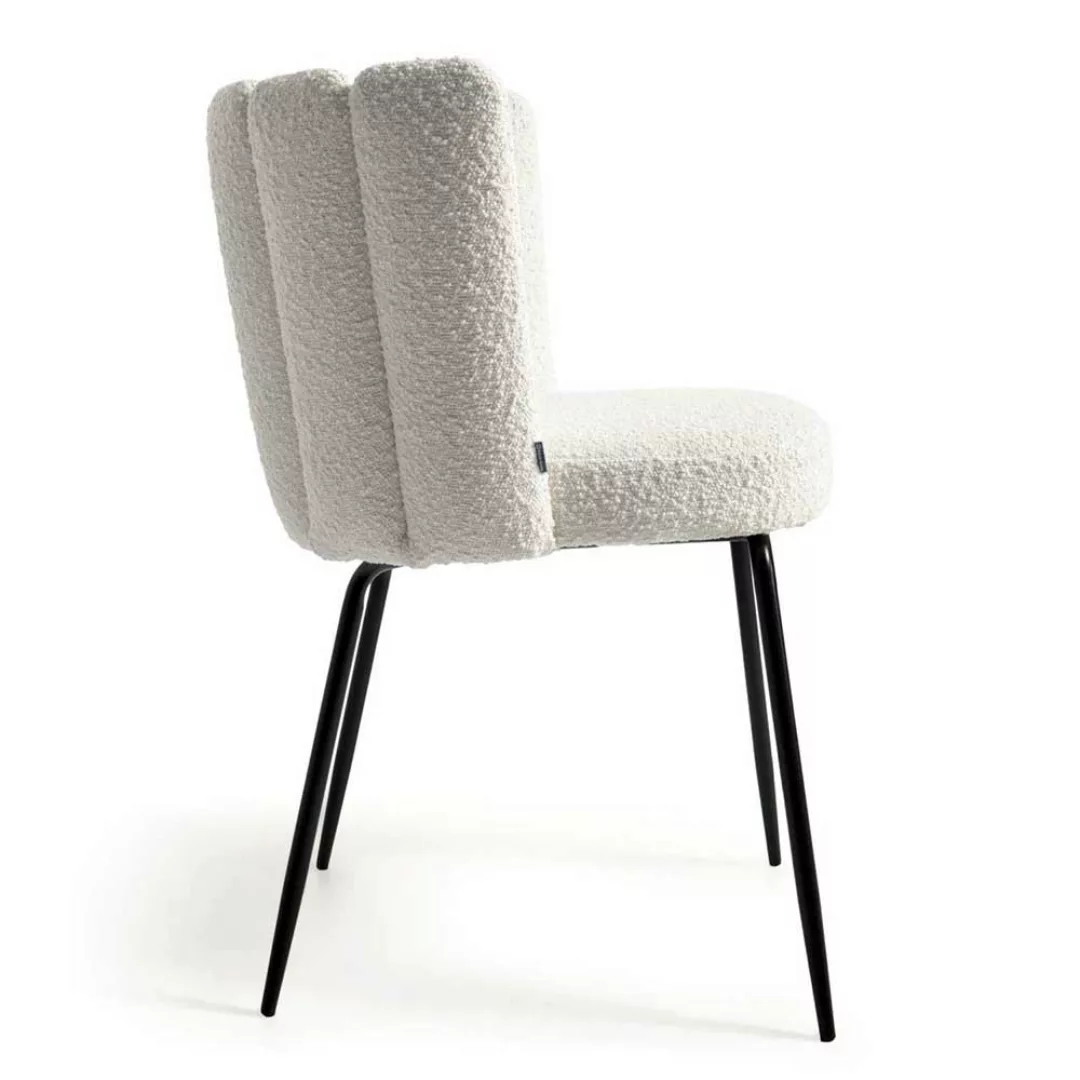 Esstisch Stühle in modernem Design Weiß & Schwarz (2er Set) günstig online kaufen