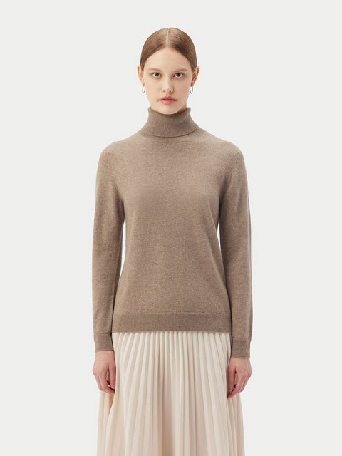 GOBI Cashmere Rollkragenpullover Naturfarbe Basic Rollkragenpullover aus Ka günstig online kaufen