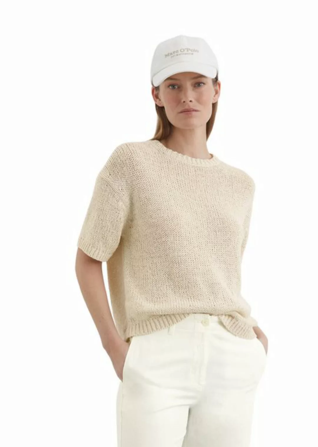 Marc O'Polo Rundhalspullover aus Organic Cotton-Mix günstig online kaufen