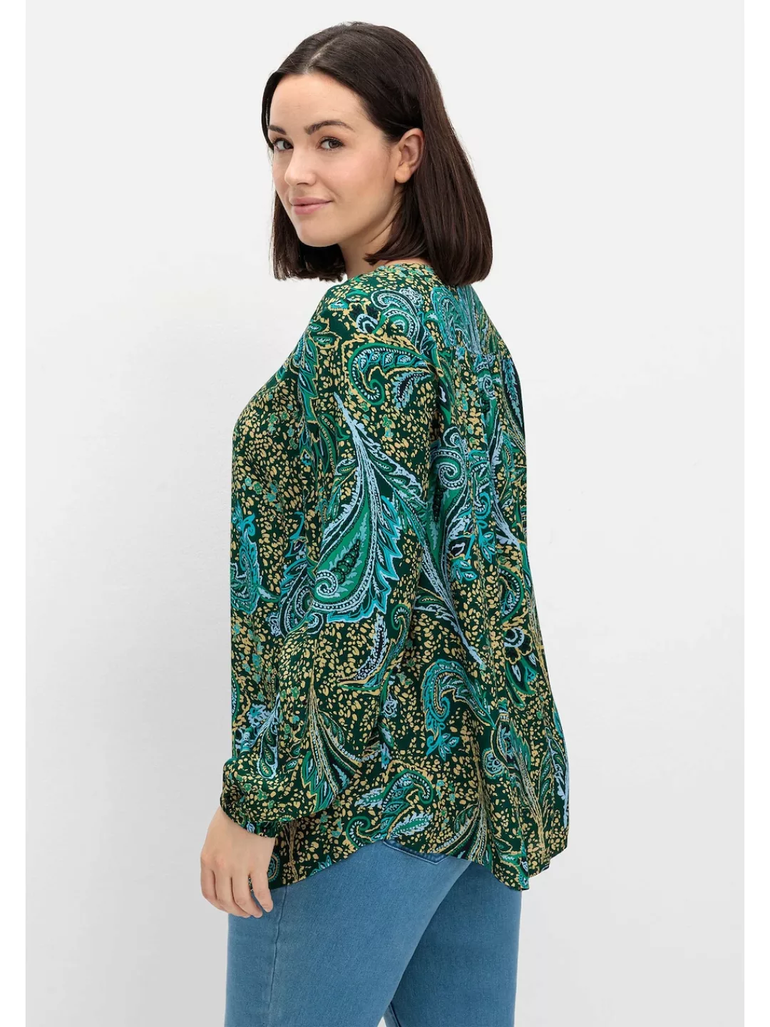 sheego by Joe Browns Druckbluse "Große Größen", mit Paisleydruck und V-Auss günstig online kaufen