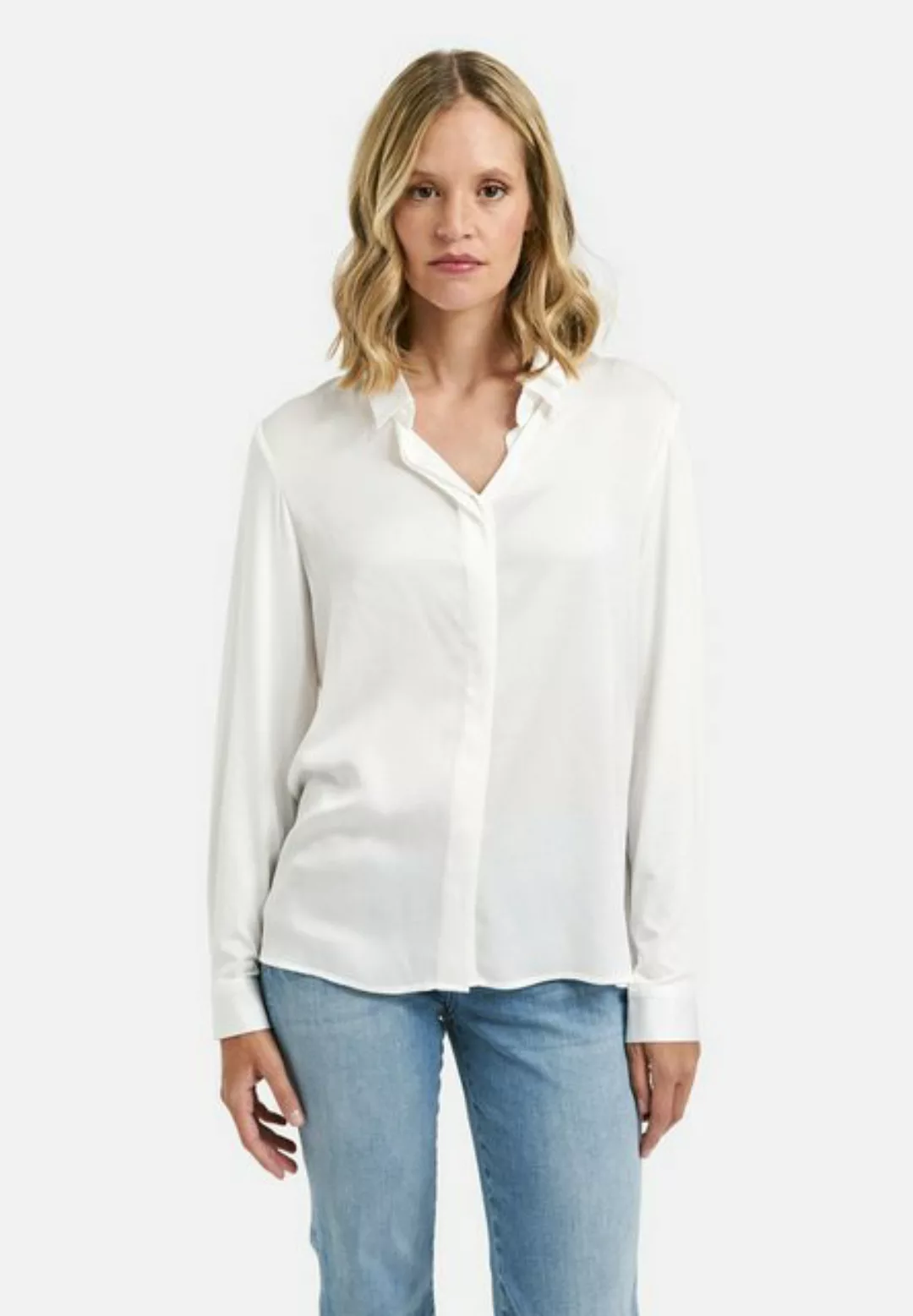 Milano Italy Blusentop BLOUSE WITH COLLAR, PLACKET AND 1/1 günstig online kaufen