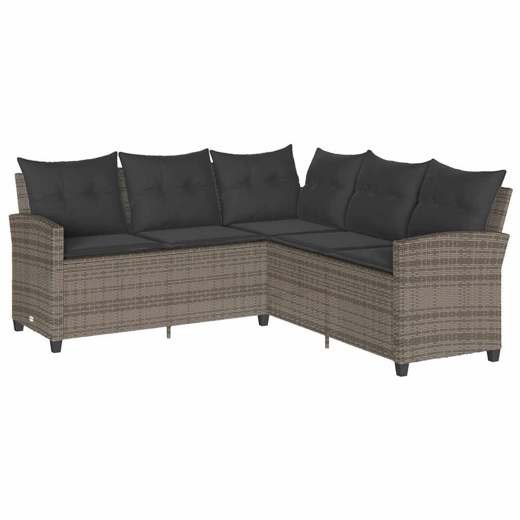 vidaXL Gartenlounge-Set L-förmiges Couchsofa mit Kissen günstig online kaufen