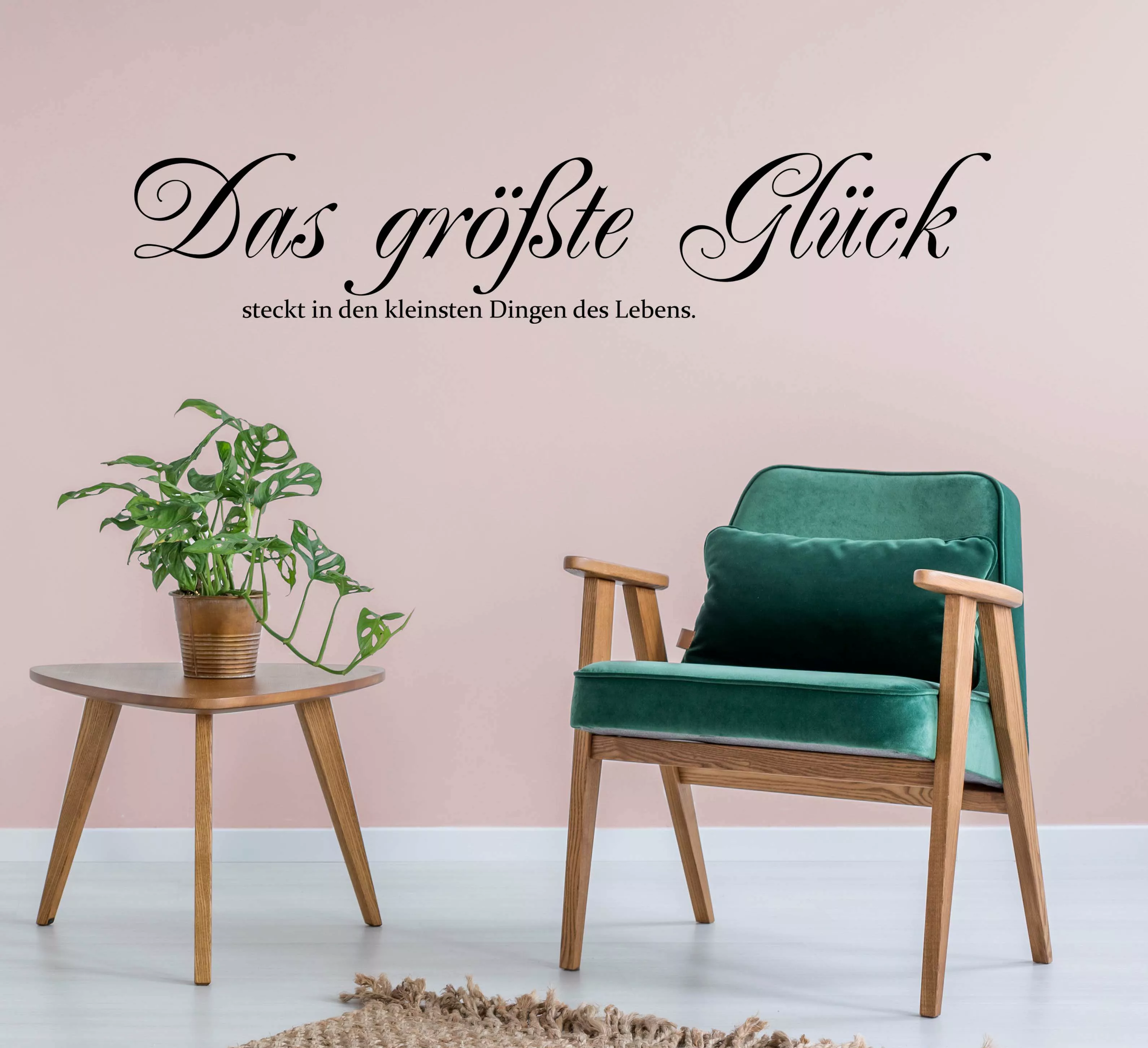 queence Wandtattoo "Das größte Glück ...", 120 x 30 cm, Wandspruch, Klebefo günstig online kaufen