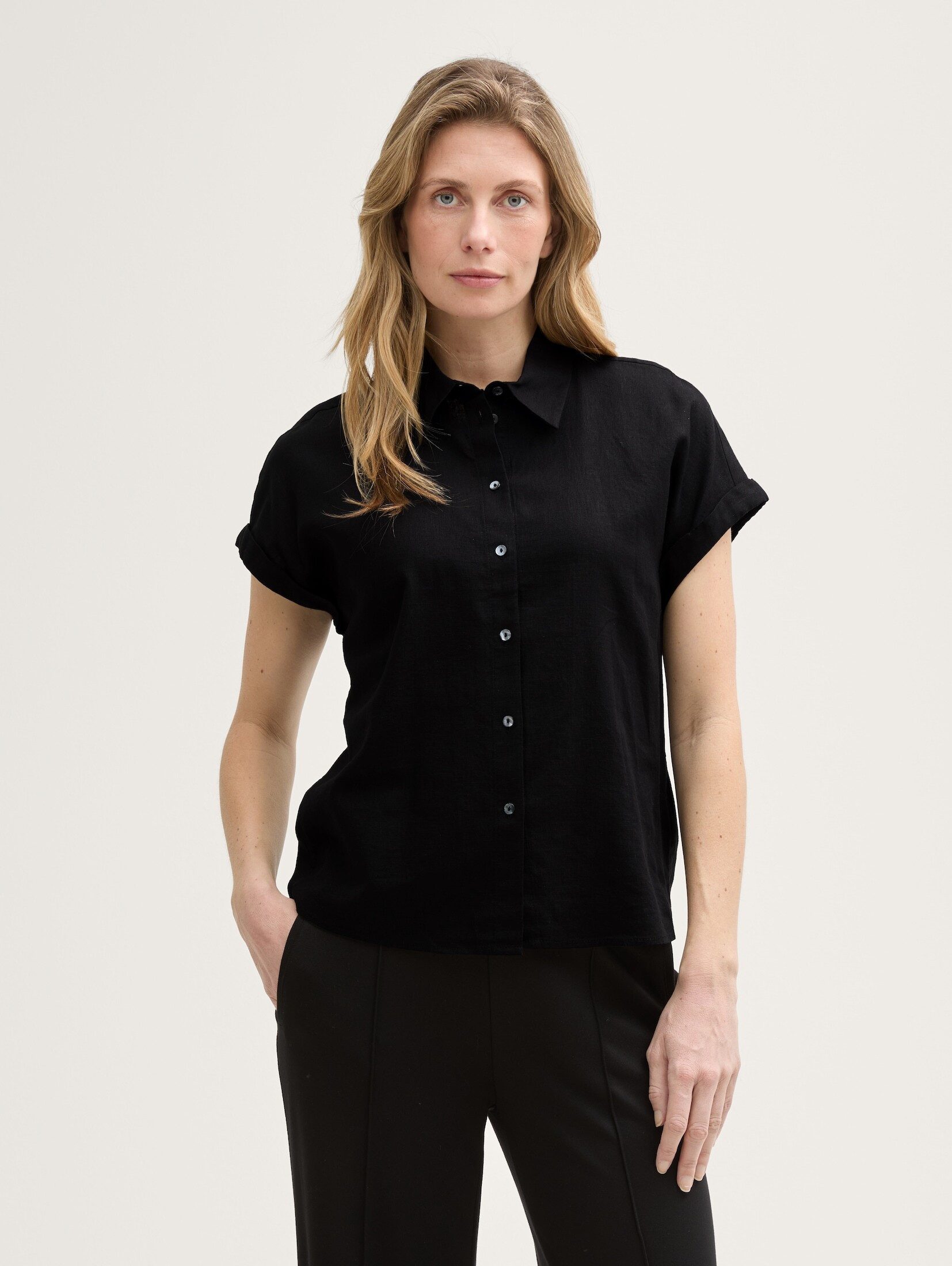 TOM TAILOR Kurzarmbluse Loose Fit Bluse günstig online kaufen