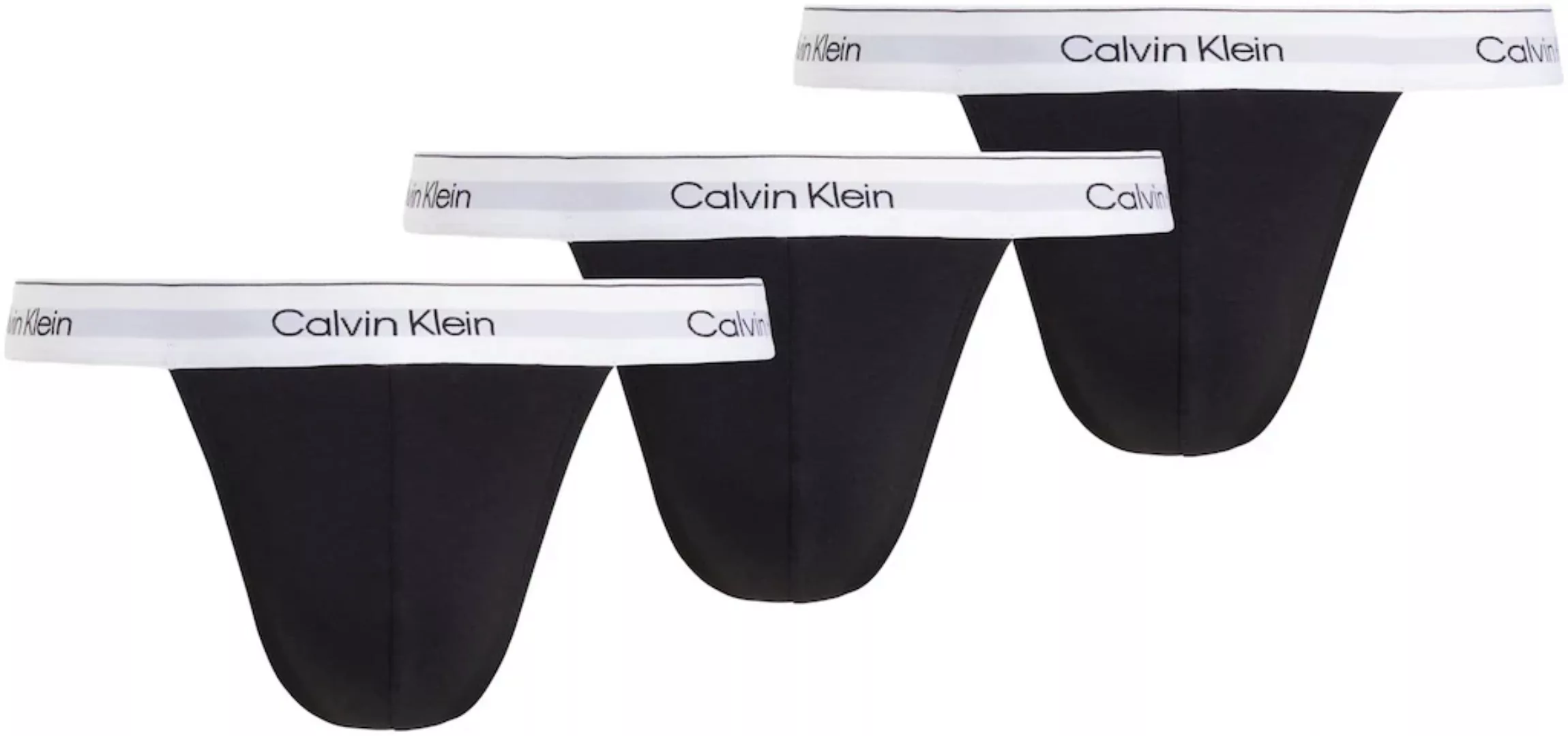 Calvin Klein Underwear String "THONG 3PK", (Packung, 3 St.), mit Logo-Elast günstig online kaufen