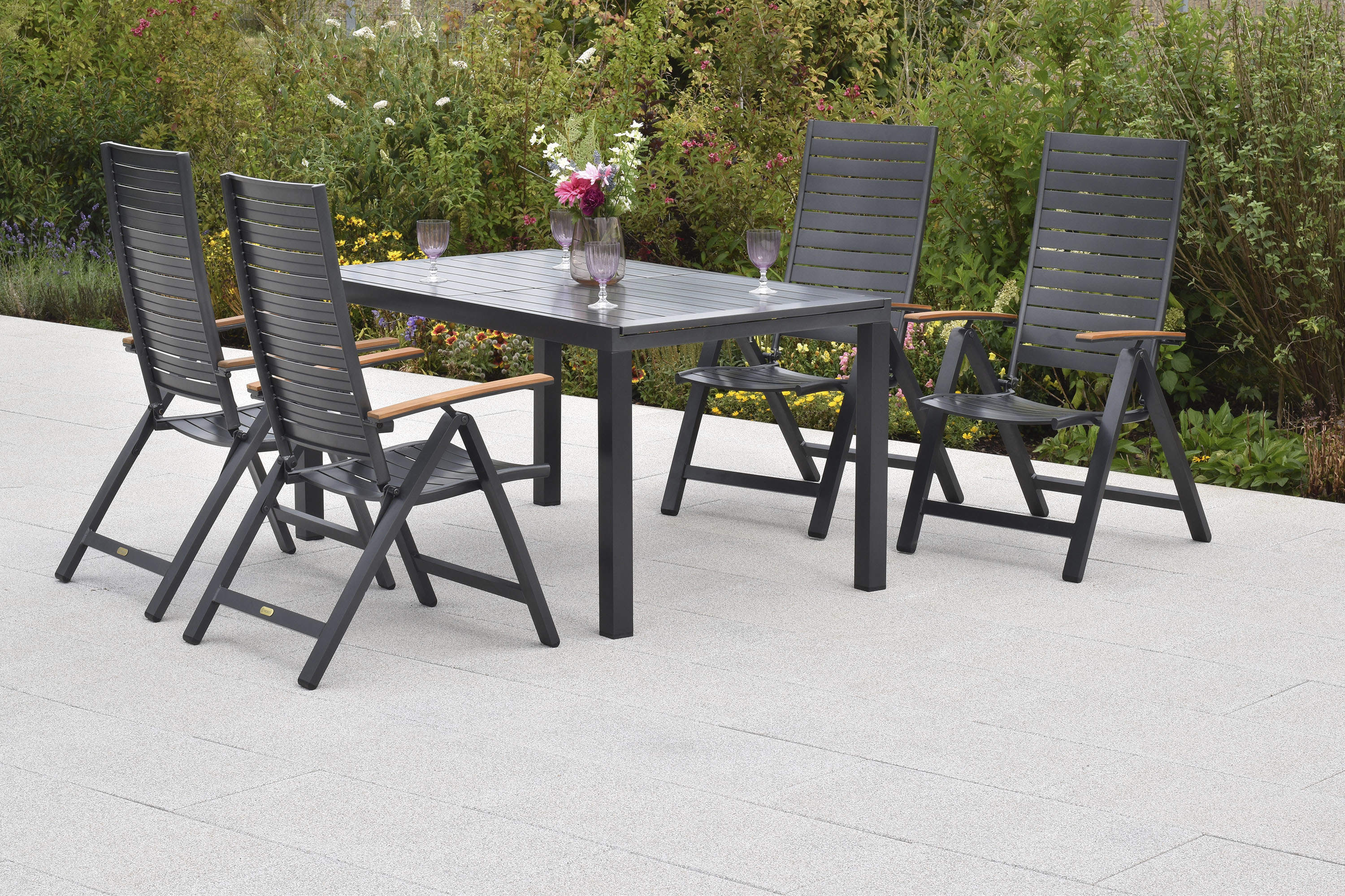 MERXX Garten-Essgruppe ""Astros"", (Set, 5 tlg., Tischplatte aus Aluminium, günstig online kaufen