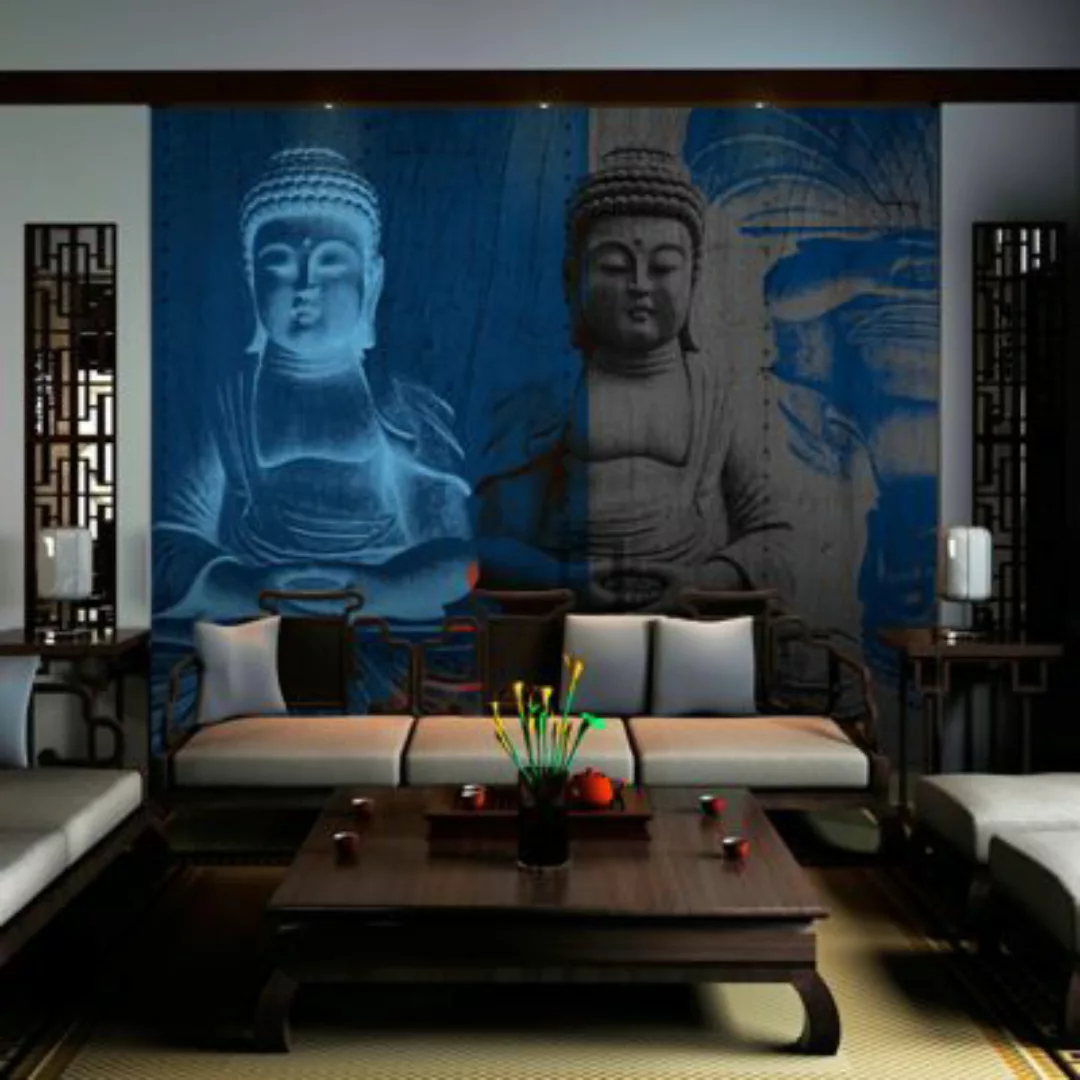 artgeist Fototapete Drei Inkarnationen des Buddha mehrfarbig Gr. 350 x 270 günstig online kaufen