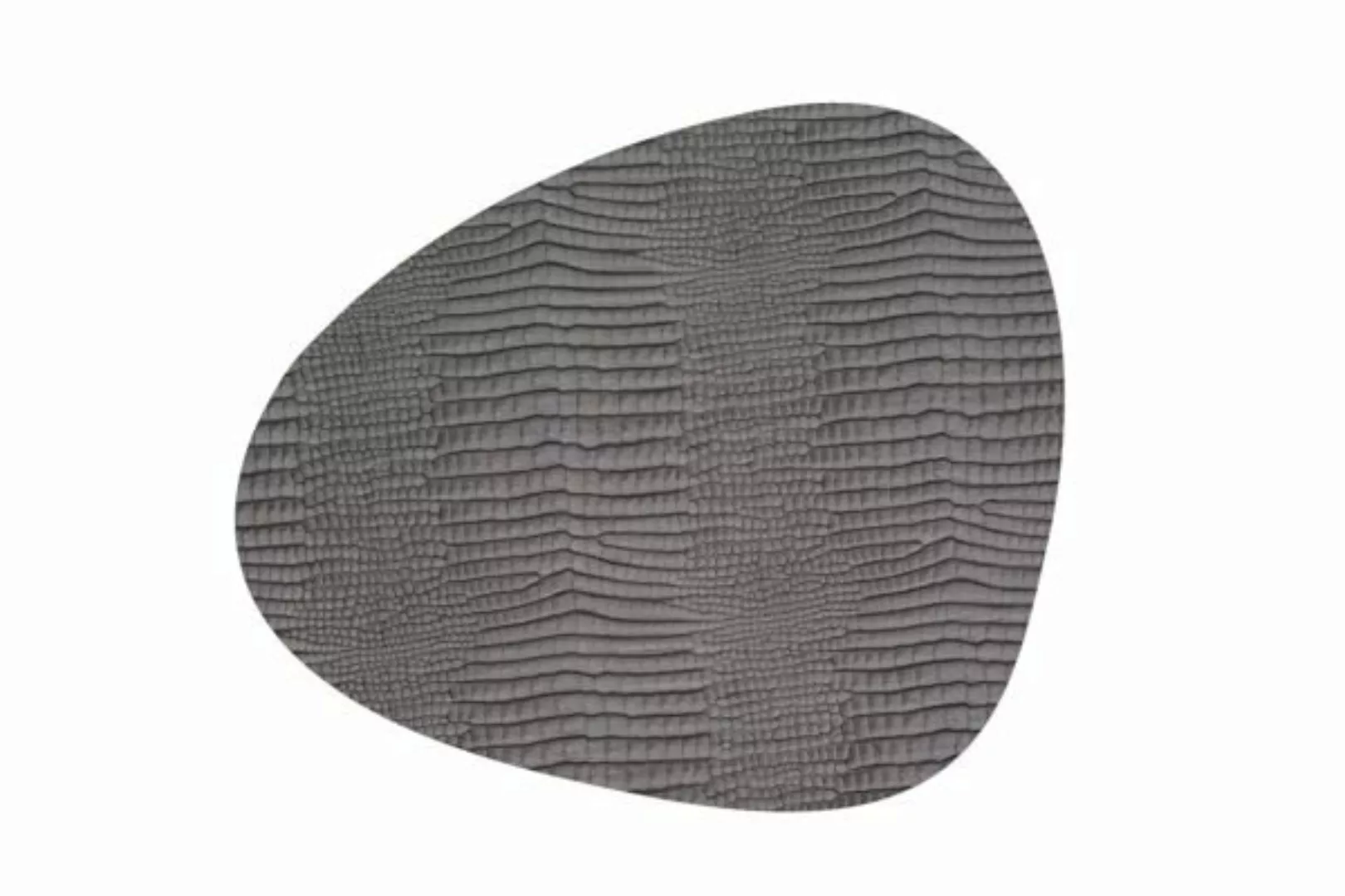 LIND DNA Tischsets CROCO Tischset Curve L silver-black 37 x 44 cm (grau) günstig online kaufen