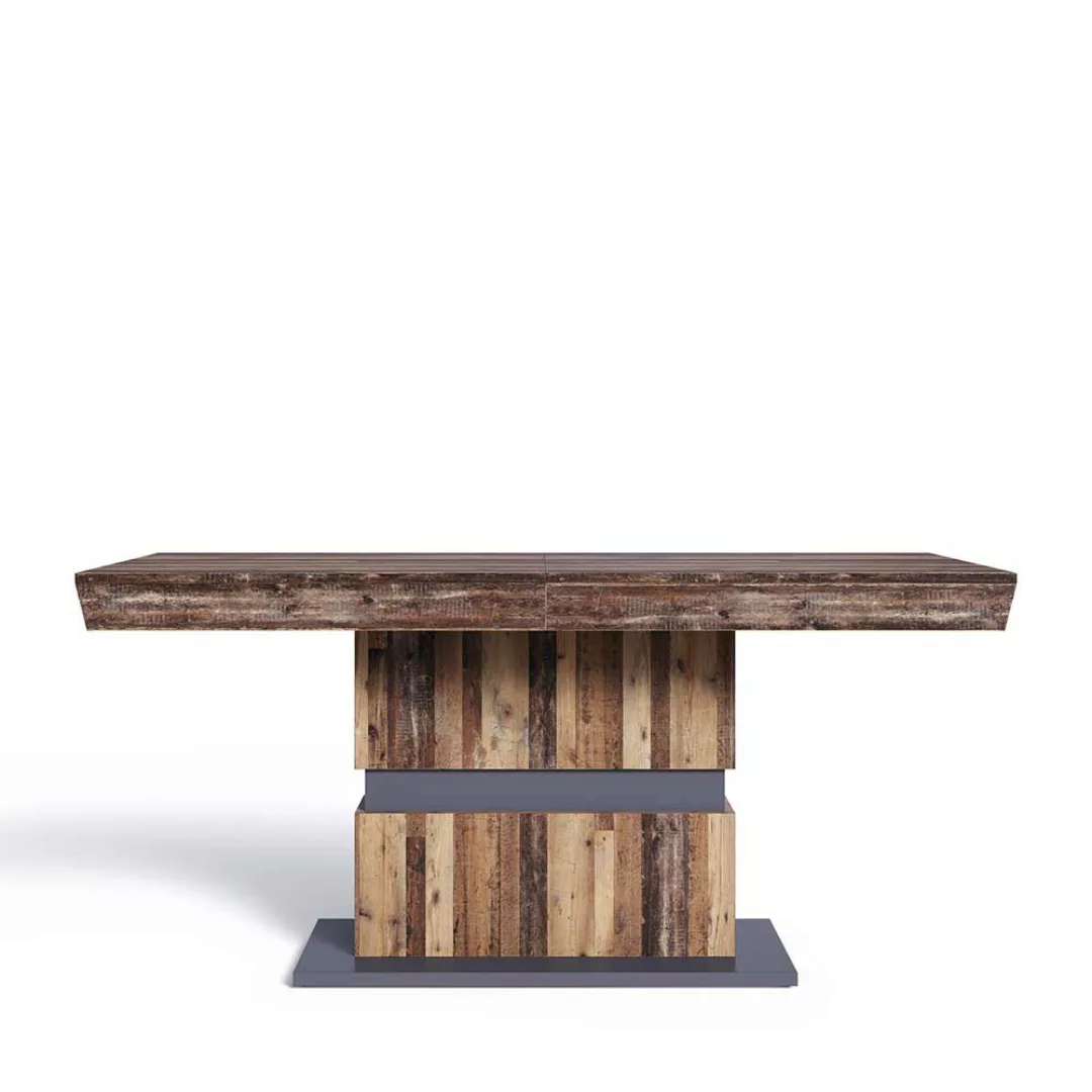 Tisch Esszimmer ausziehbar im Industry und Loft Stil Holz Antik Optik günstig online kaufen