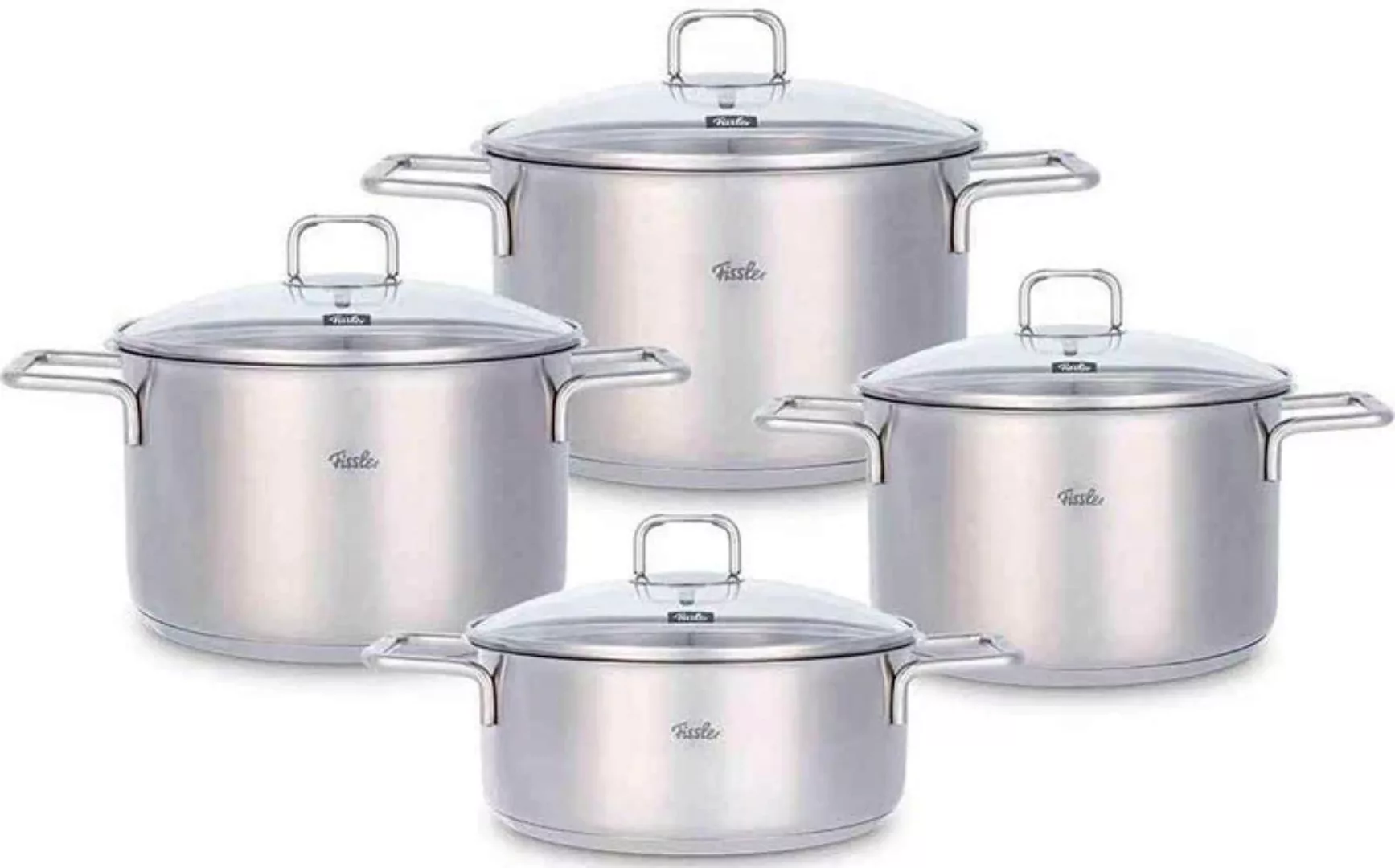 Fissler Topf-Set »Hamburg«, Edelstahl 18/10, (Set, 4 tlg., je 1 Kochtopf Ø günstig online kaufen