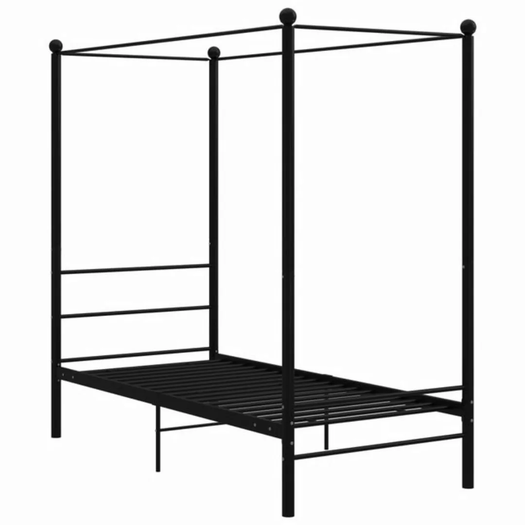 Himmelbett Schwarz Metall 100x200 Cm günstig online kaufen