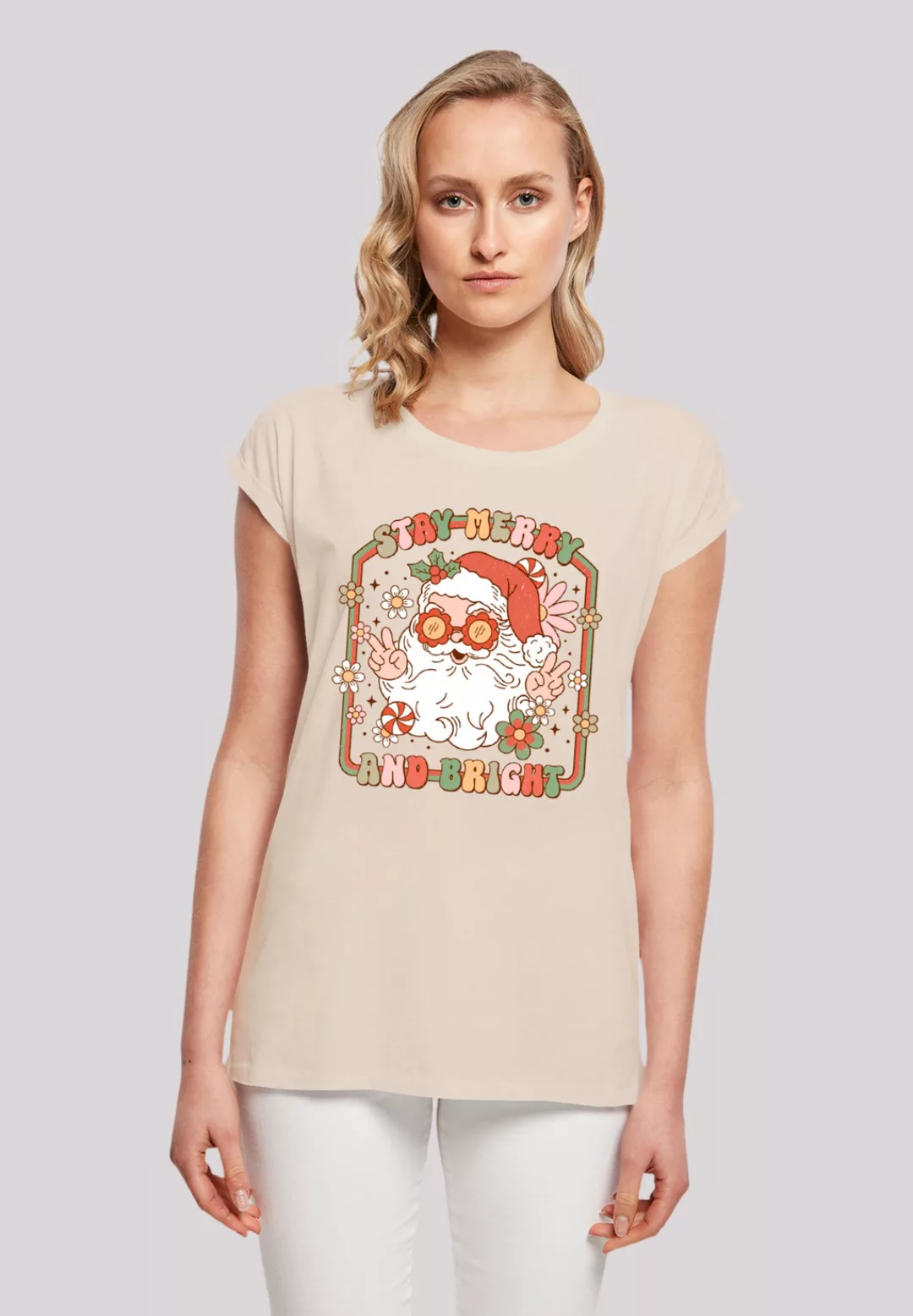 F4NT4STIC T-Shirt "Stay Merry And Bright Hippie Santa", Premium Qualität, W günstig online kaufen