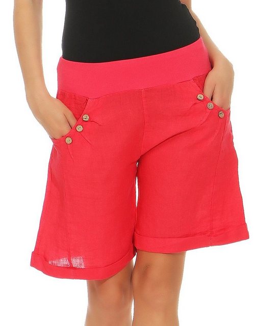 malito more than fashion Leinenhose 8024 Bermuda aus Leinen Shorts günstig online kaufen