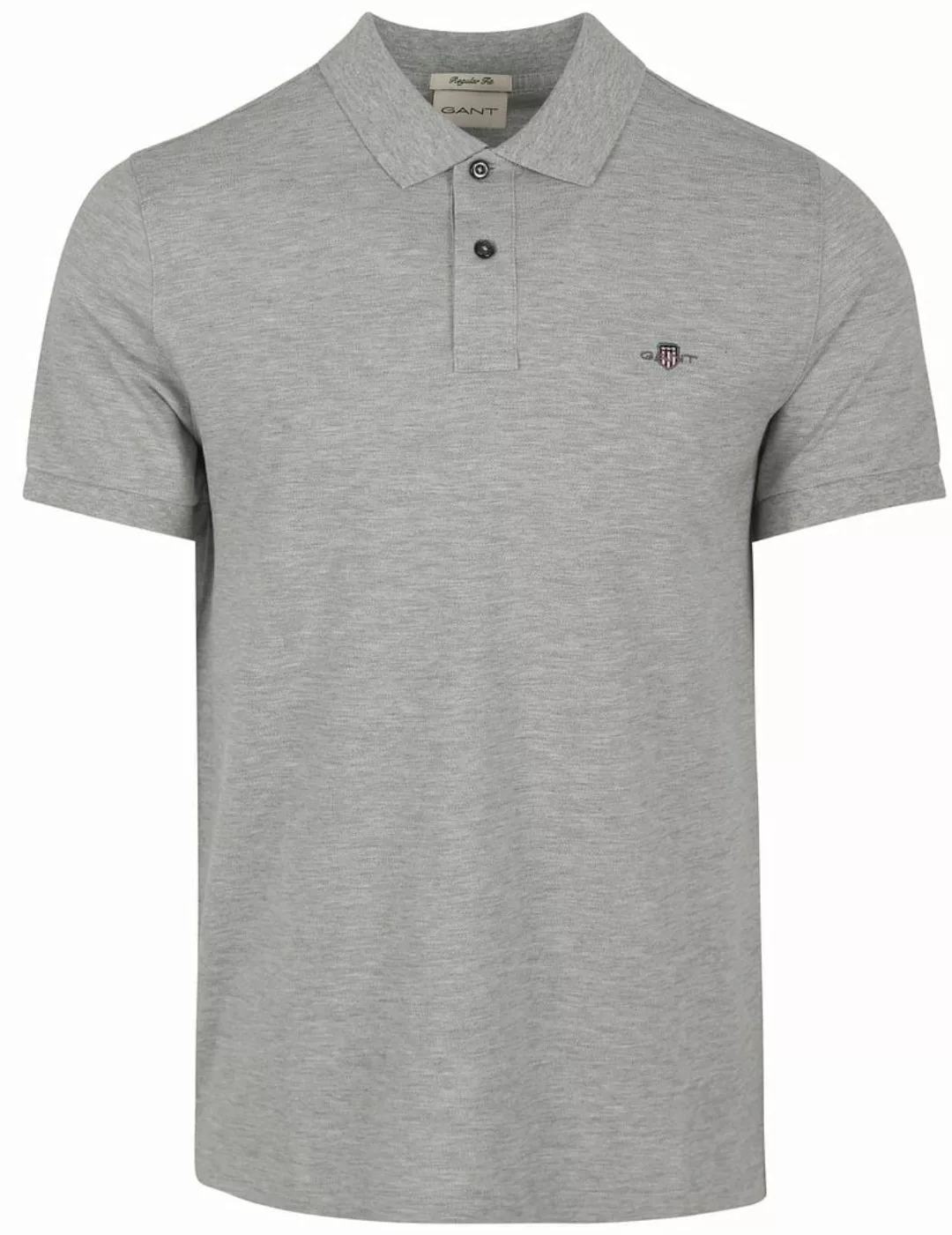 Gant Shield Piqué Poloshirt Grau - Größe 5XL günstig online kaufen