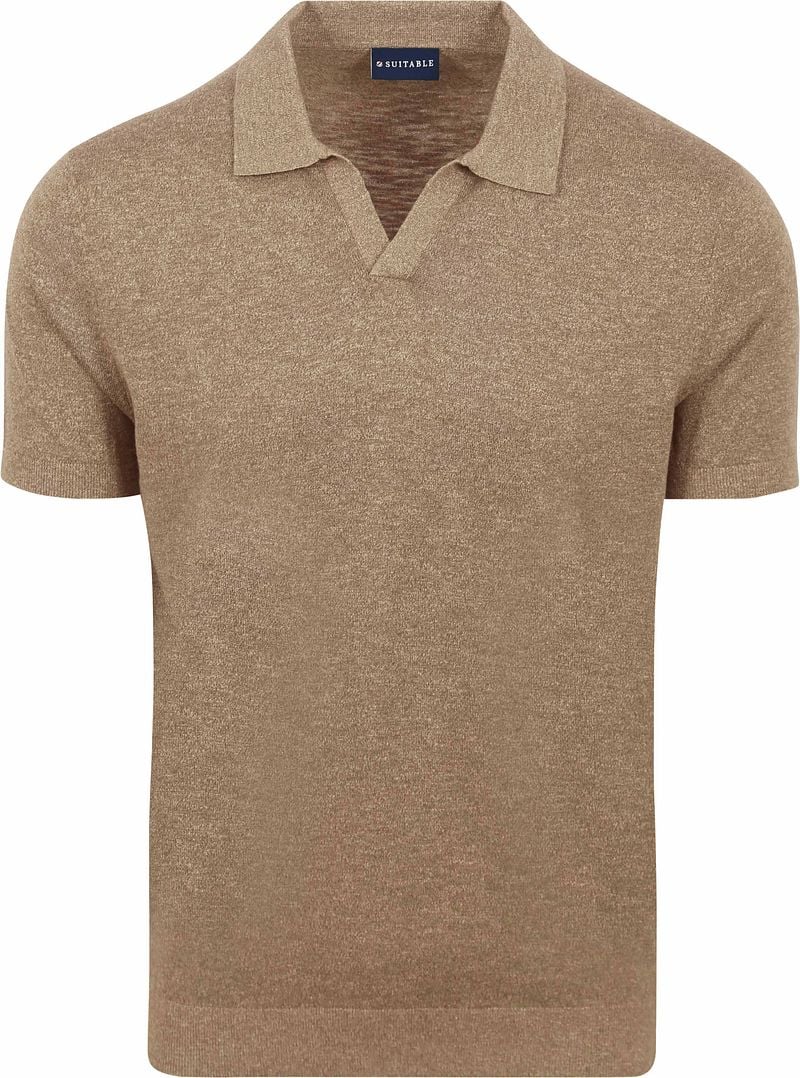 Suitable Poloshirt Riva Leinen Beige - Größe XXL günstig online kaufen