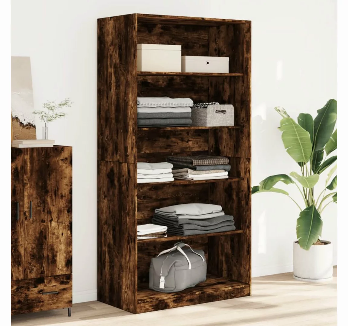 vidaXL Schrankmodule Kleiderschrank Räuchereiche 100x50x200 cm Holzwerkstof günstig online kaufen