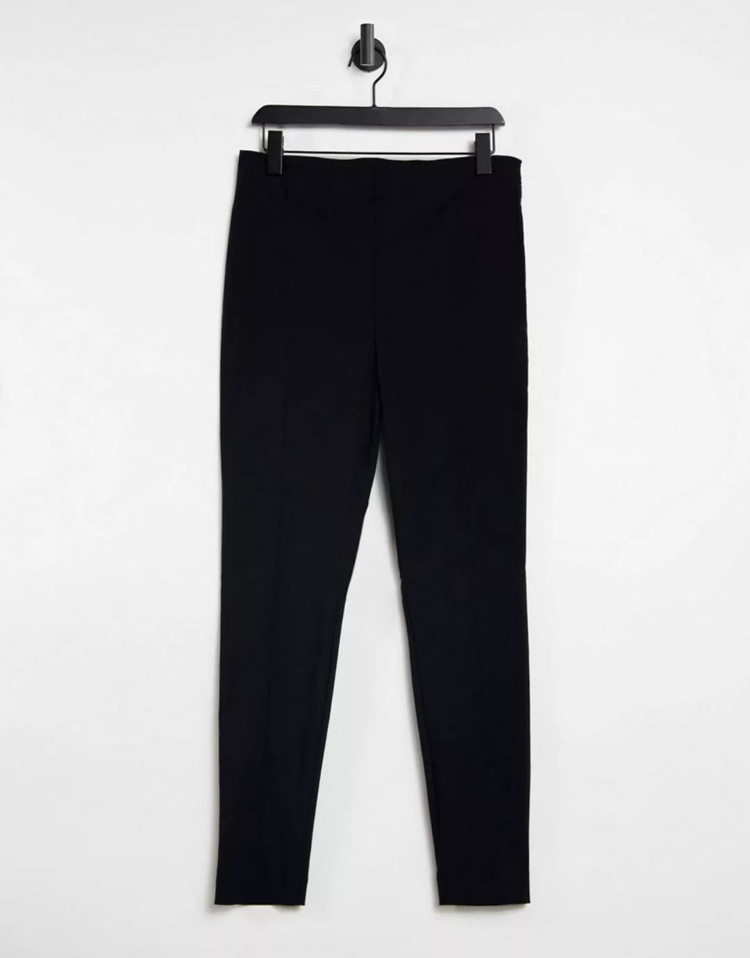ASOS DESIGN – Enge Hose mit hoher Taille in Schwarz günstig online kaufen
