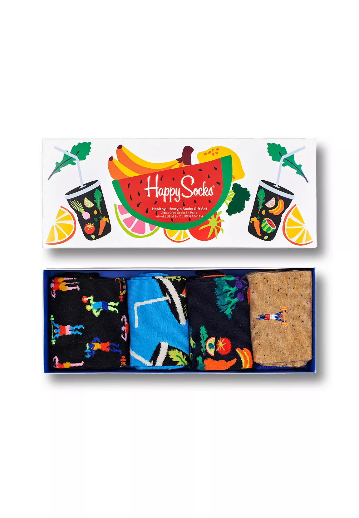 Happy Socks Geschenkbox HEALTHY LIFESTYLE SOCKS GIFT SET 4-PACK XHEL09-0200 günstig online kaufen