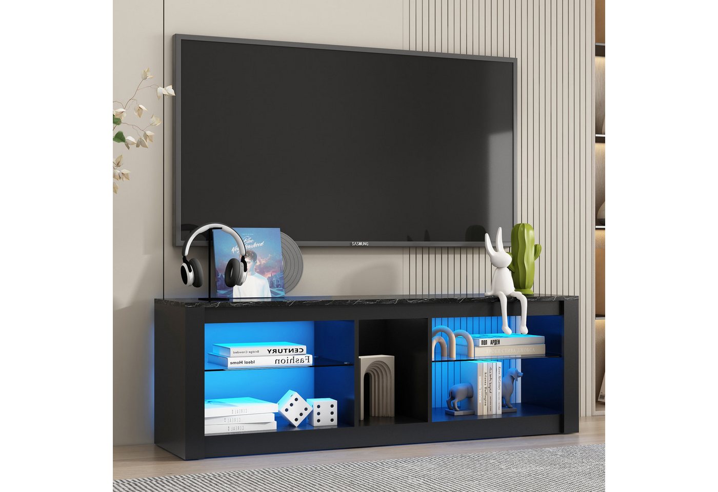 Romance TV-Schrank RGB-LED-Beleuchtung TV-Ständer integriertem verstellbare günstig online kaufen