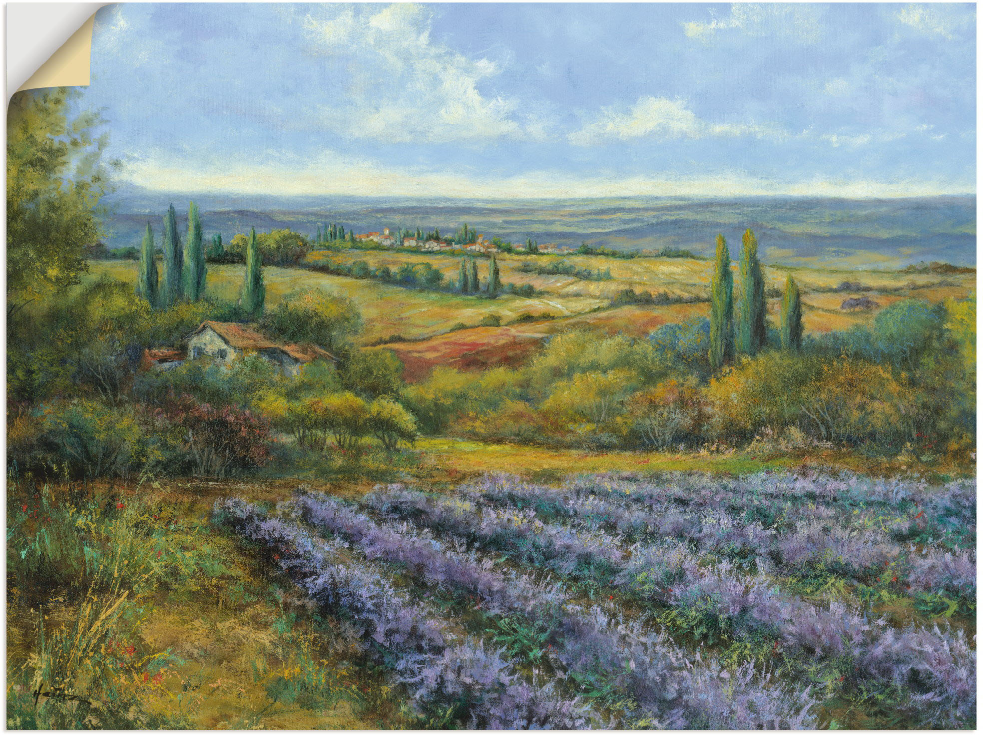 Artland Wandbild "Lavendelfelder in der Provence", Europa, (1 St.), als Lei günstig online kaufen