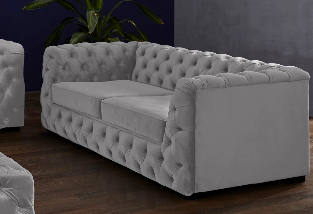 Home affaire Chesterfield-Sofa »Kalina«, mit klassischer Chesterfield-Knopf günstig online kaufen