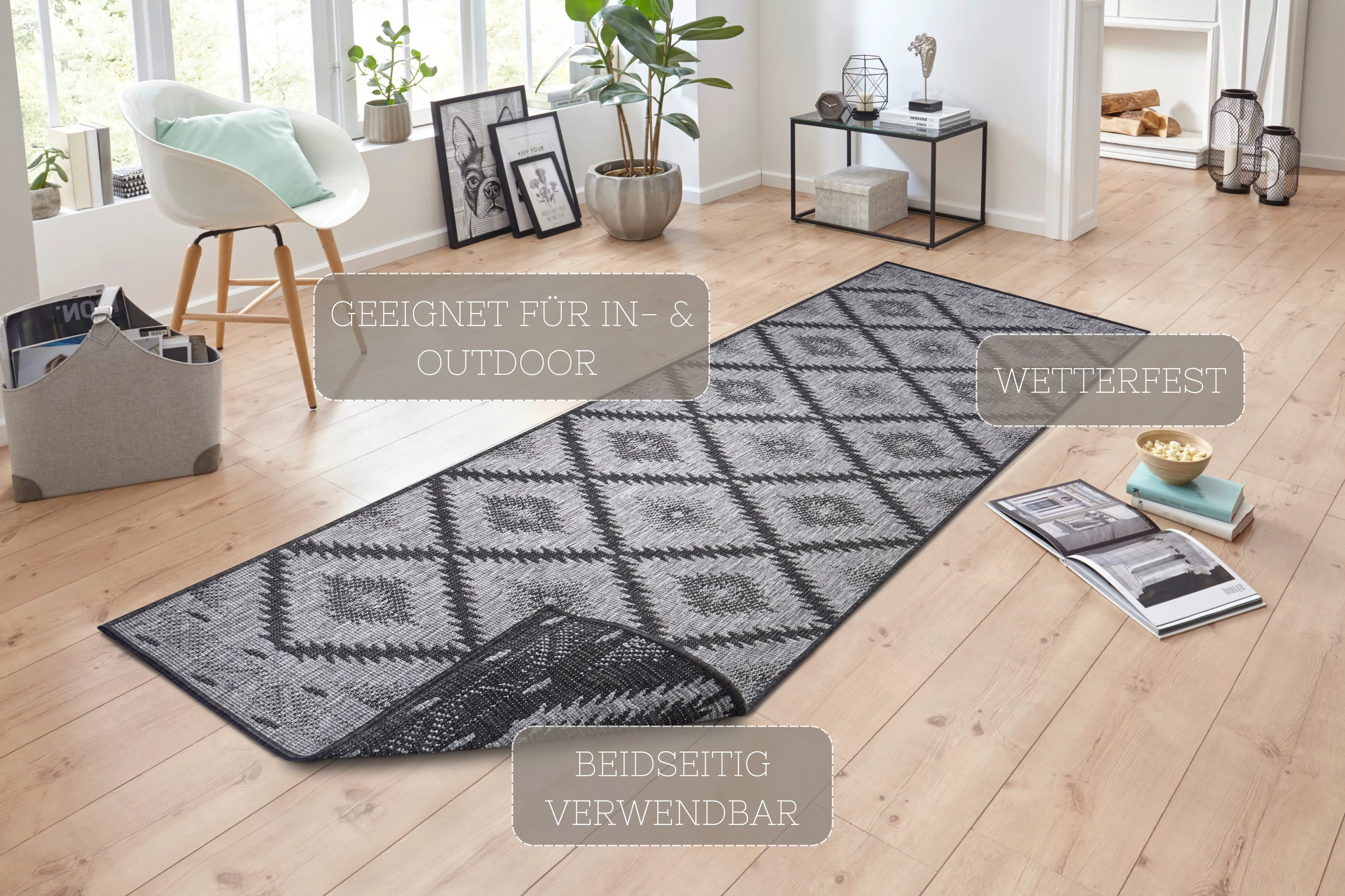 NORTHRUGS Teppich »Malibu Wendeteppich«, rechteckig, 5 mm Höhe, In-& Outdoo günstig online kaufen