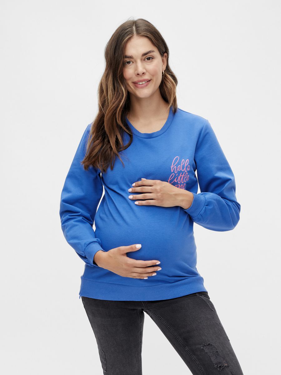 MAMA.LICIOUS Mlvida 2-in-1-pullover Damen Blau günstig online kaufen