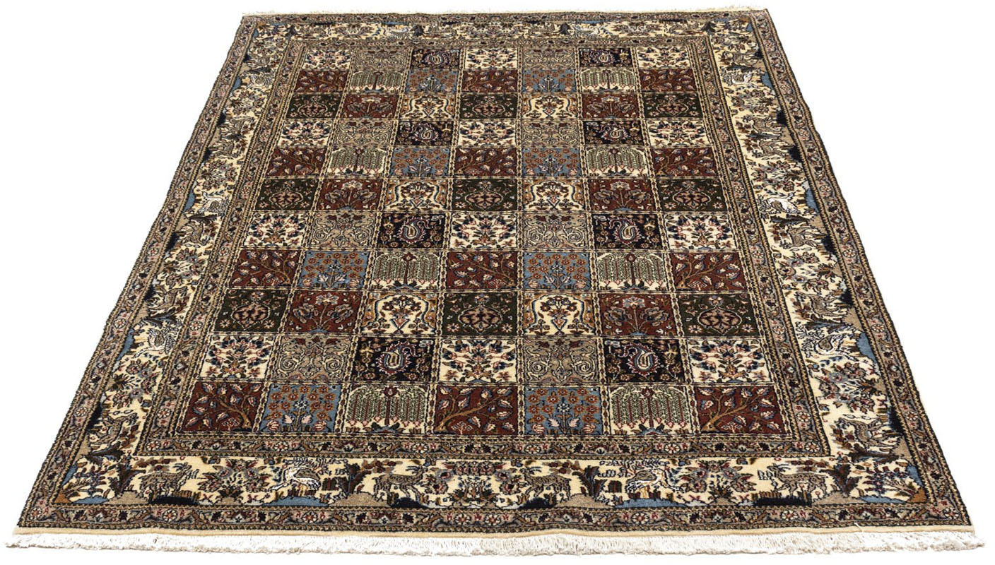 morgenland Wollteppich »Moud Stark Gemustert Beige 195 x 150 cm«, rechtecki günstig online kaufen