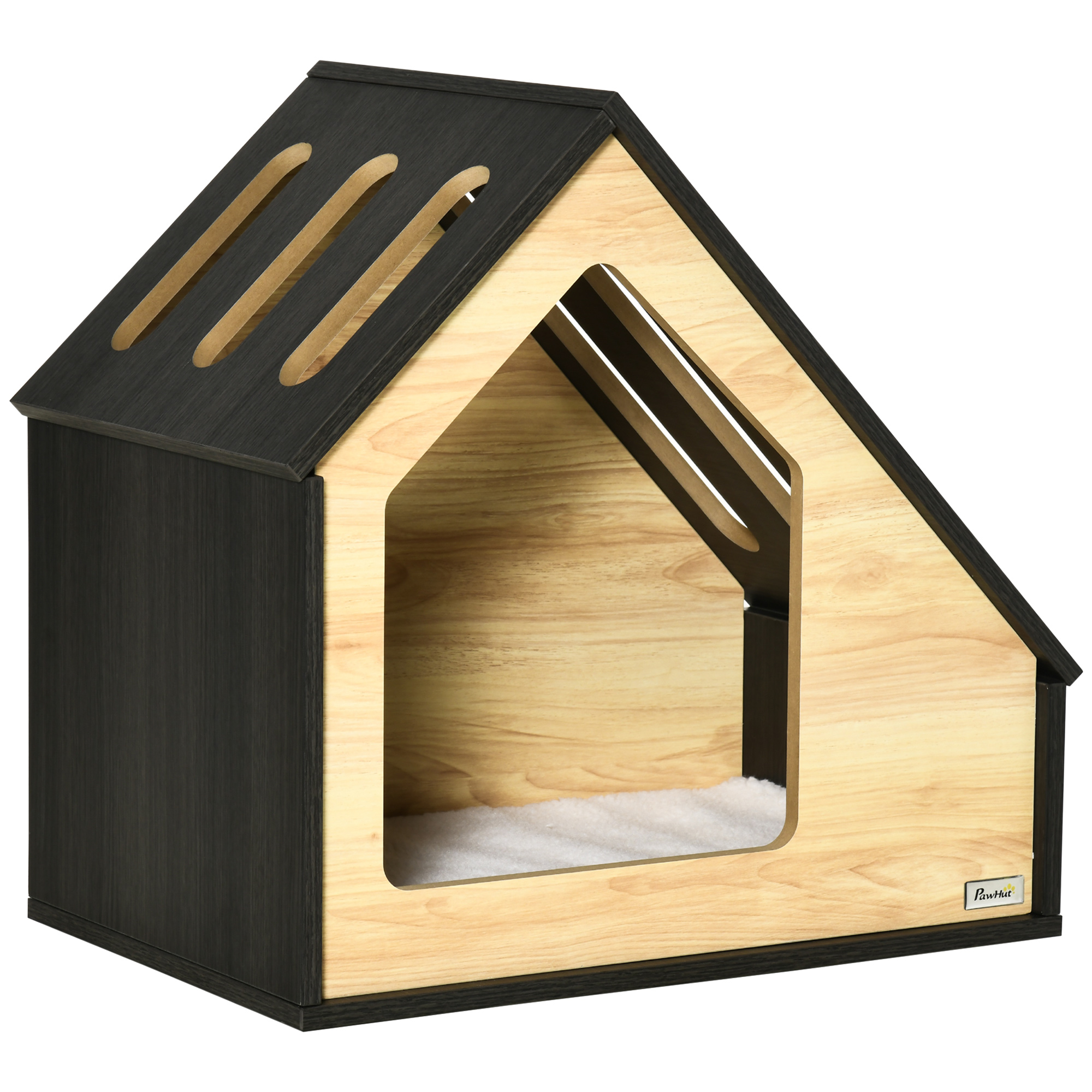 PawHut Hundehütte aus Holz  Gemütliche Indoor Katzenhöhle & Hundeschlafplat günstig online kaufen