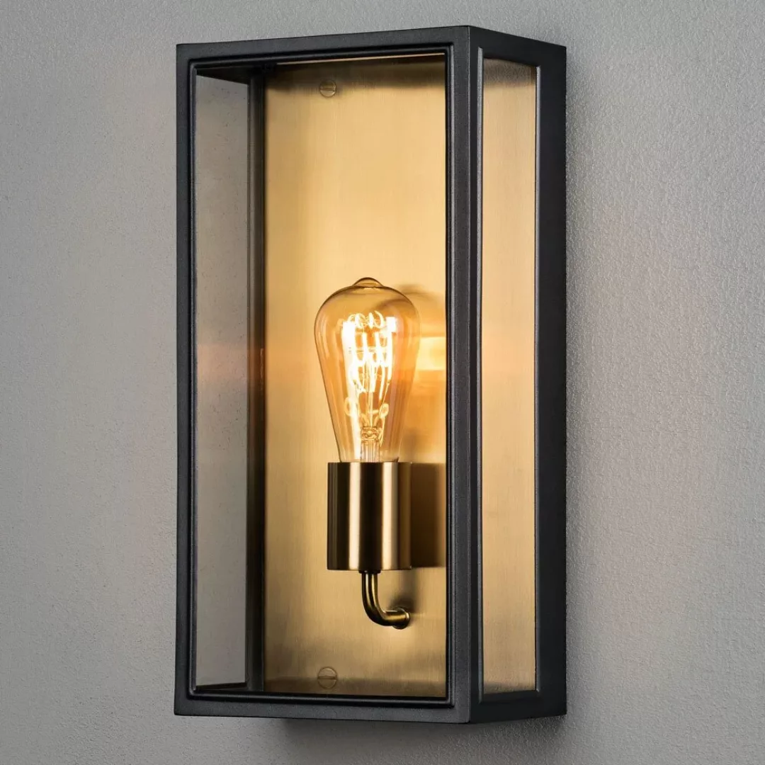 Außenwandlampe Carpi, schwarz, Breite 20,5cm günstig online kaufen